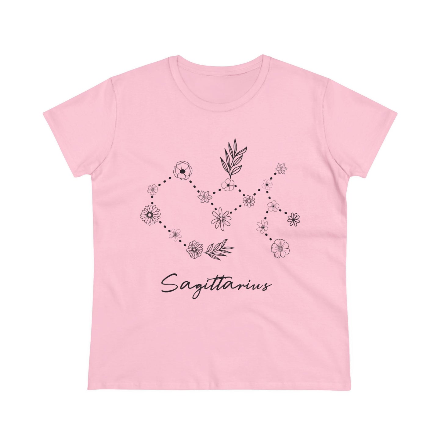 Flower Constellation - Sagittarius - Astrology - Women's Midweight Cotton Tee