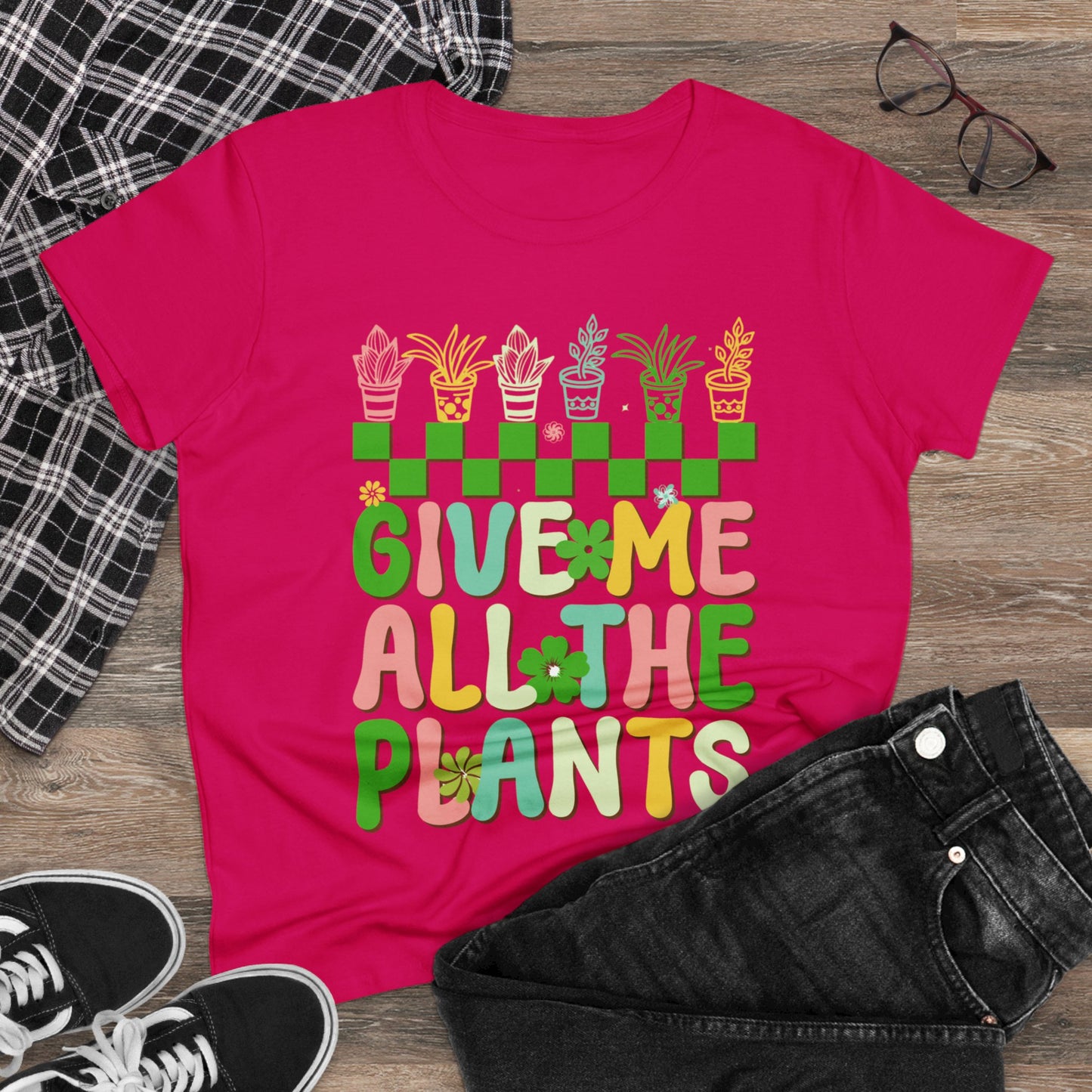 Give Me All the Plants - Gardening - Women's Midweight Cotton Tee