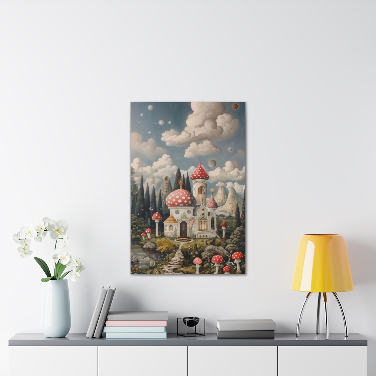 Mushroom Castle - Canvas Stretched, 0.75"