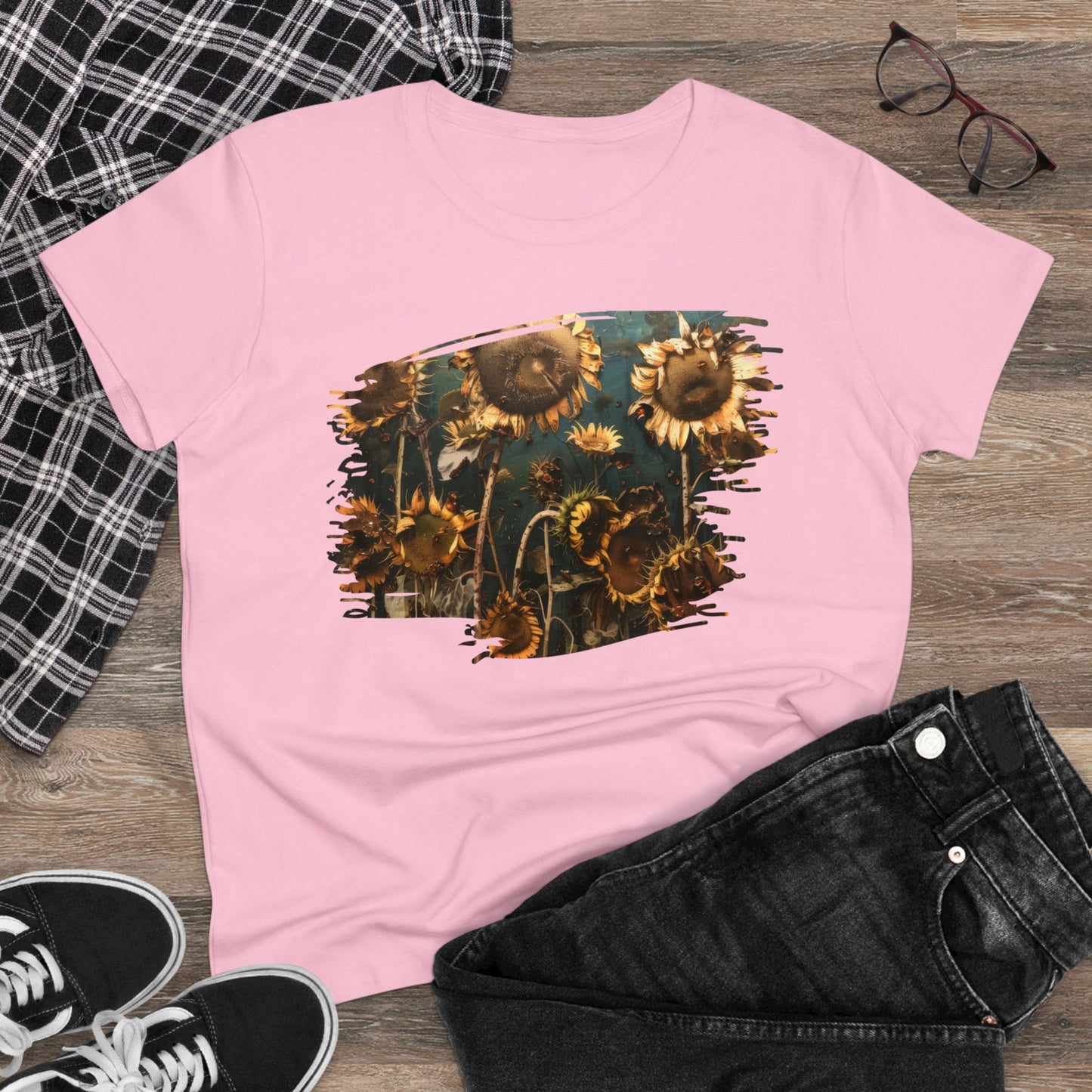 Sunflowers Wilting - Women's Midweight Cotton Tee