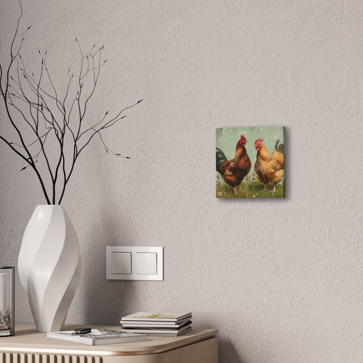 Chickens - Canvas Stretched, 0.75" - Canvas Stretched, 0.75"