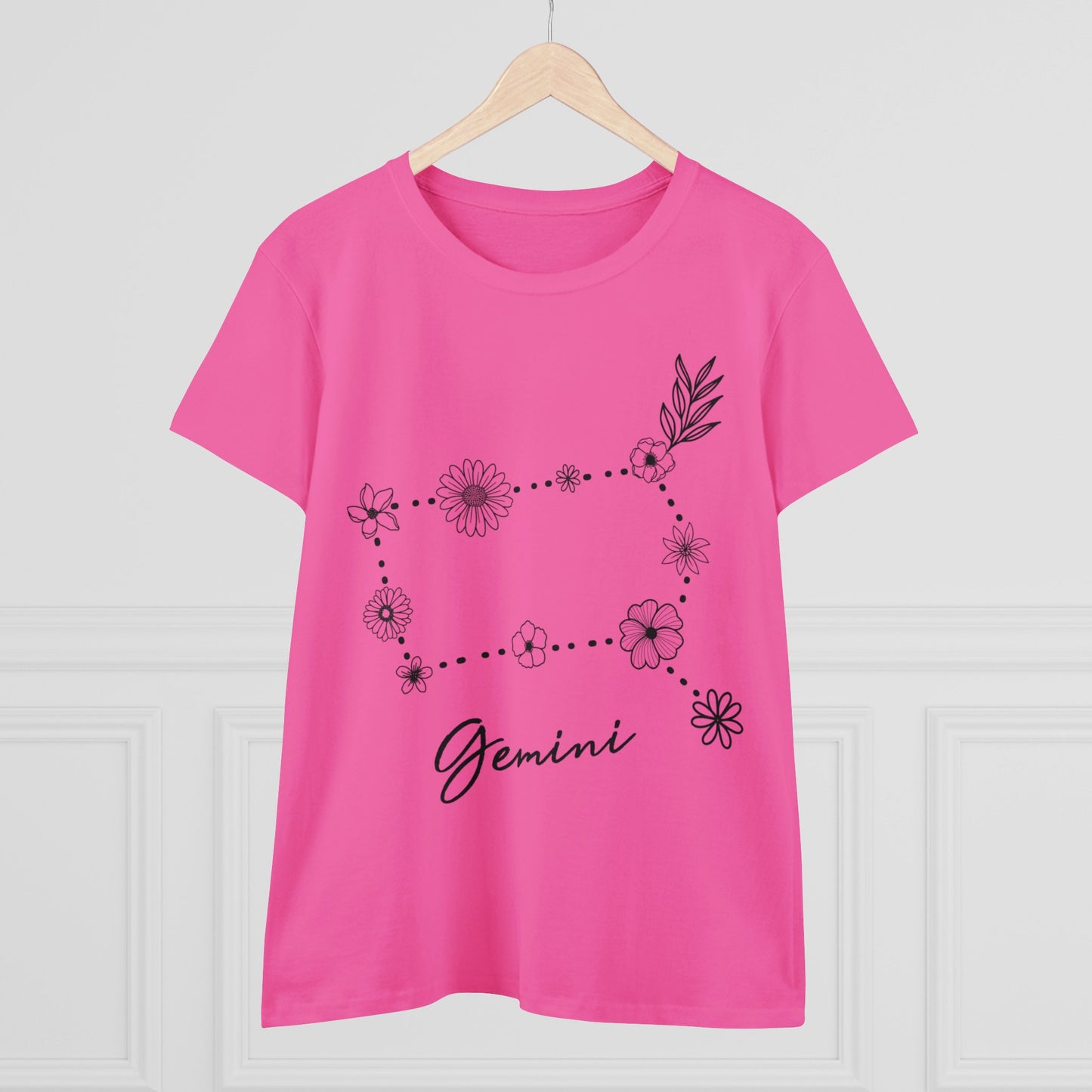 Flower Constellation - Gemini - Astrology - Women's Midweight Cotton Tee