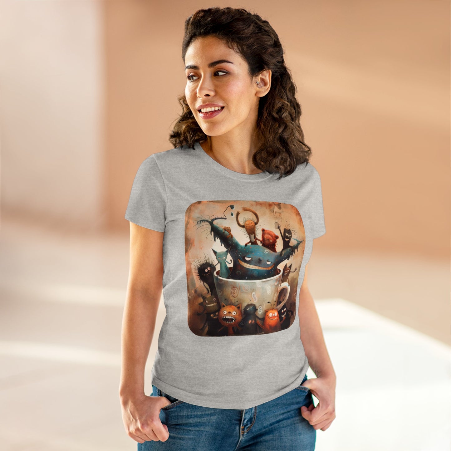 Coffee Critters - Women's Midweight Cotton Tee