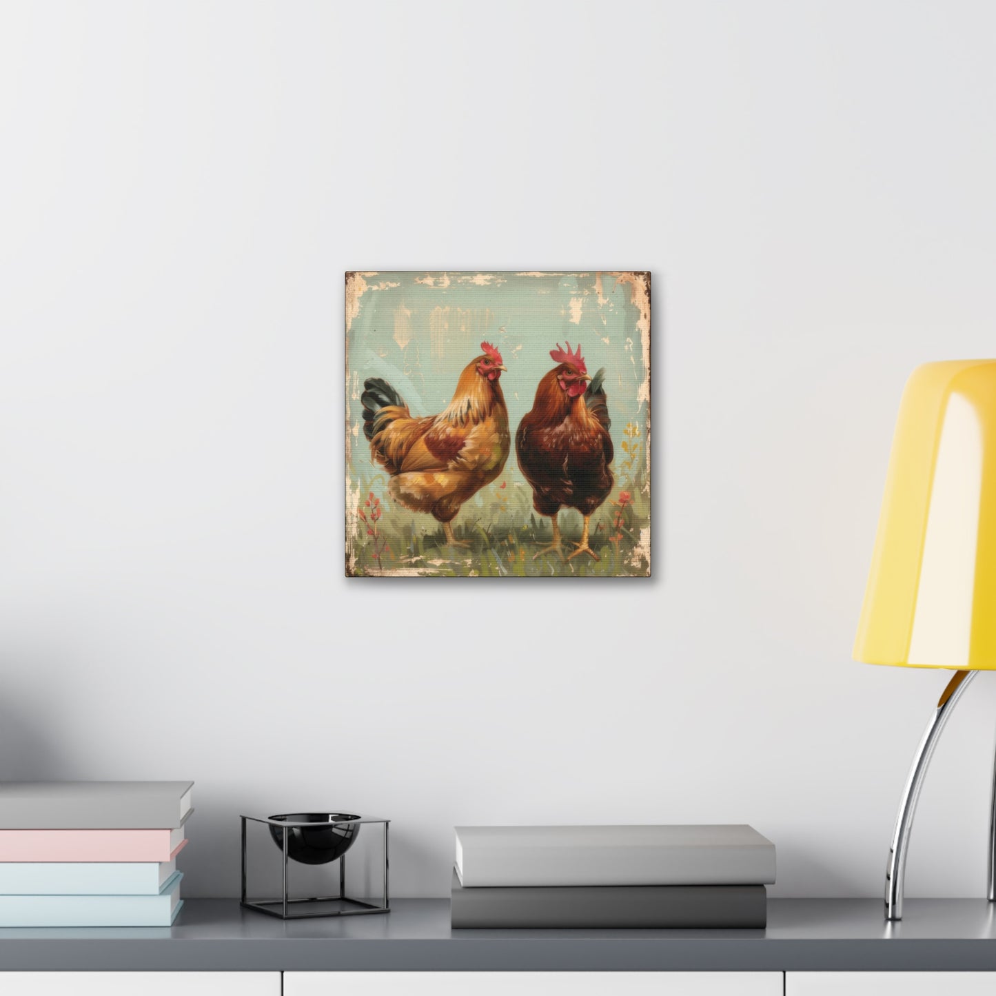 Chickens - Canvas Stretched, 0.75" - Canvas Stretched, 0.75"