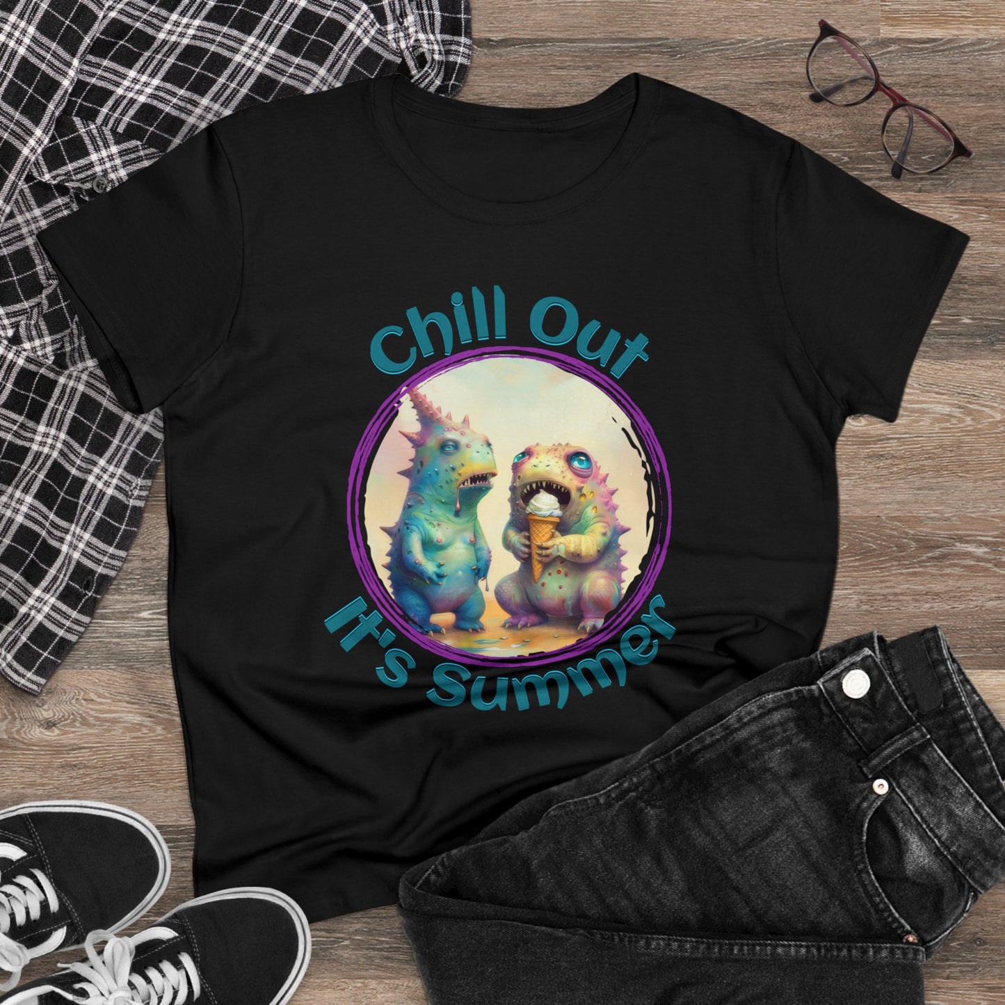 Chill Out, It's Summer - Women's Midweight Cotton Tee