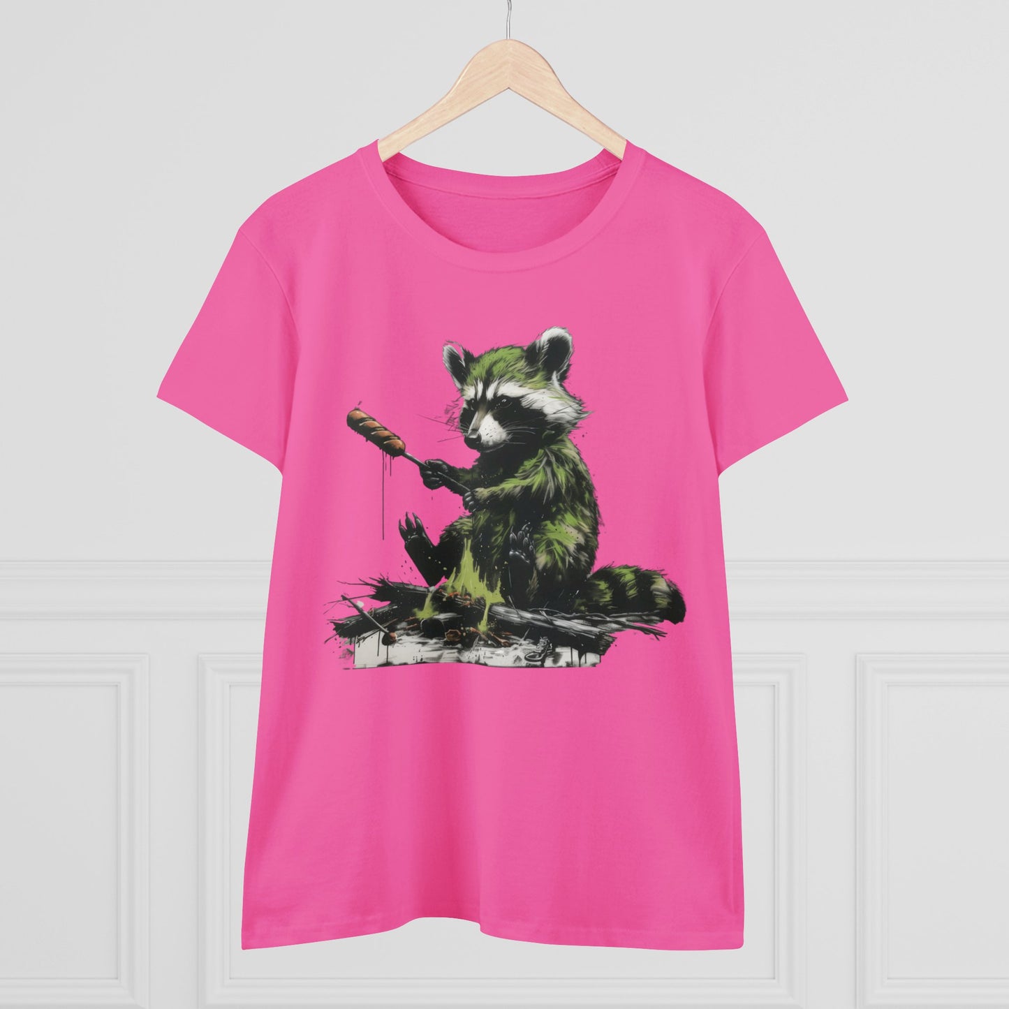 Raccoon Cookout - Women's Midweight Cotton Tee