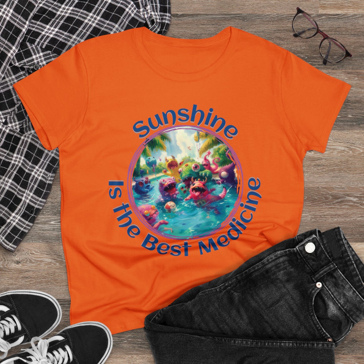 Sunshine is the Best Medicine - Women's Midweight Cotton Tee