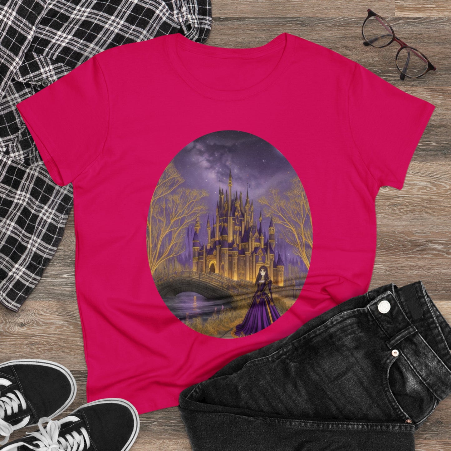 The Purple Castle - Fantasy - Women's Midweight Cotton Tee