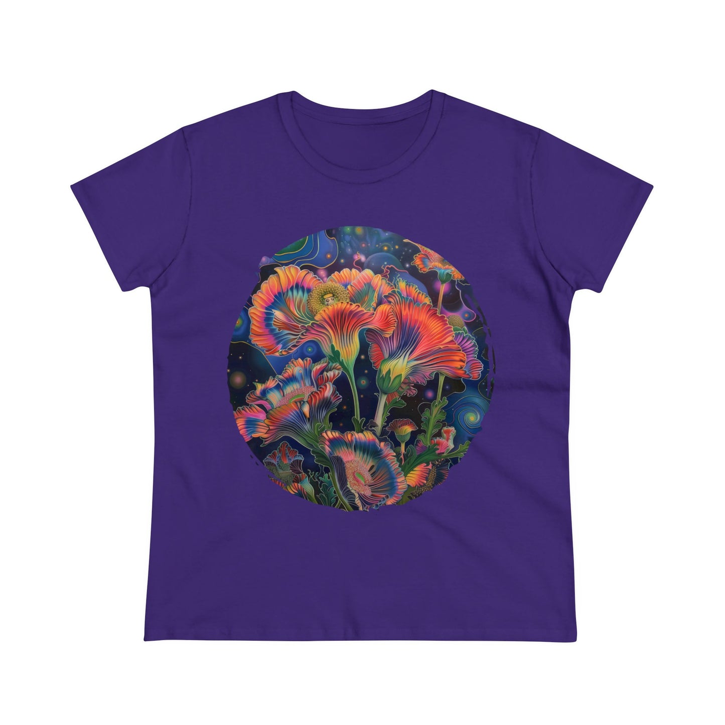 Pastel Flowers - Women's Midweight Cotton Tee