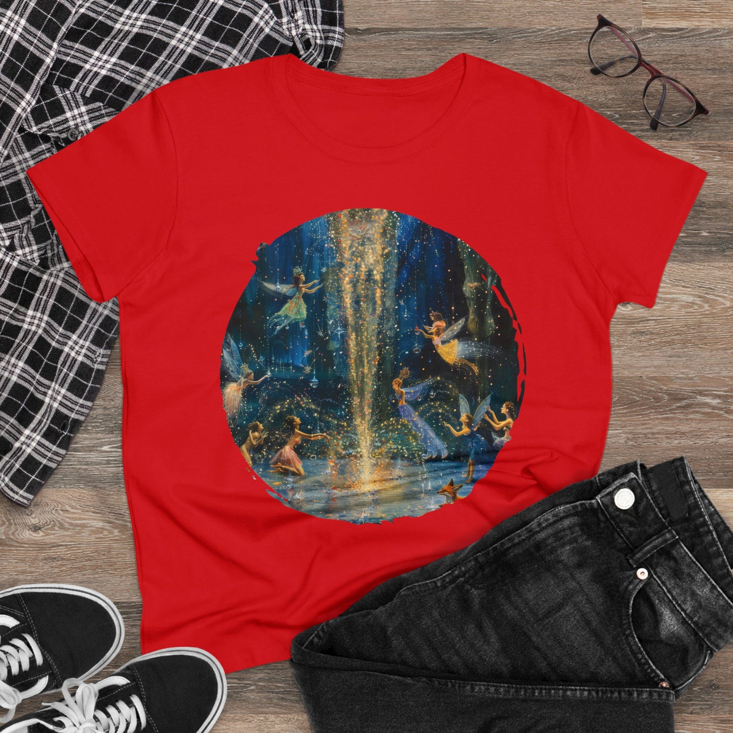 Fairy Celebration - Fantasy - Women's Midweight Cotton Tee