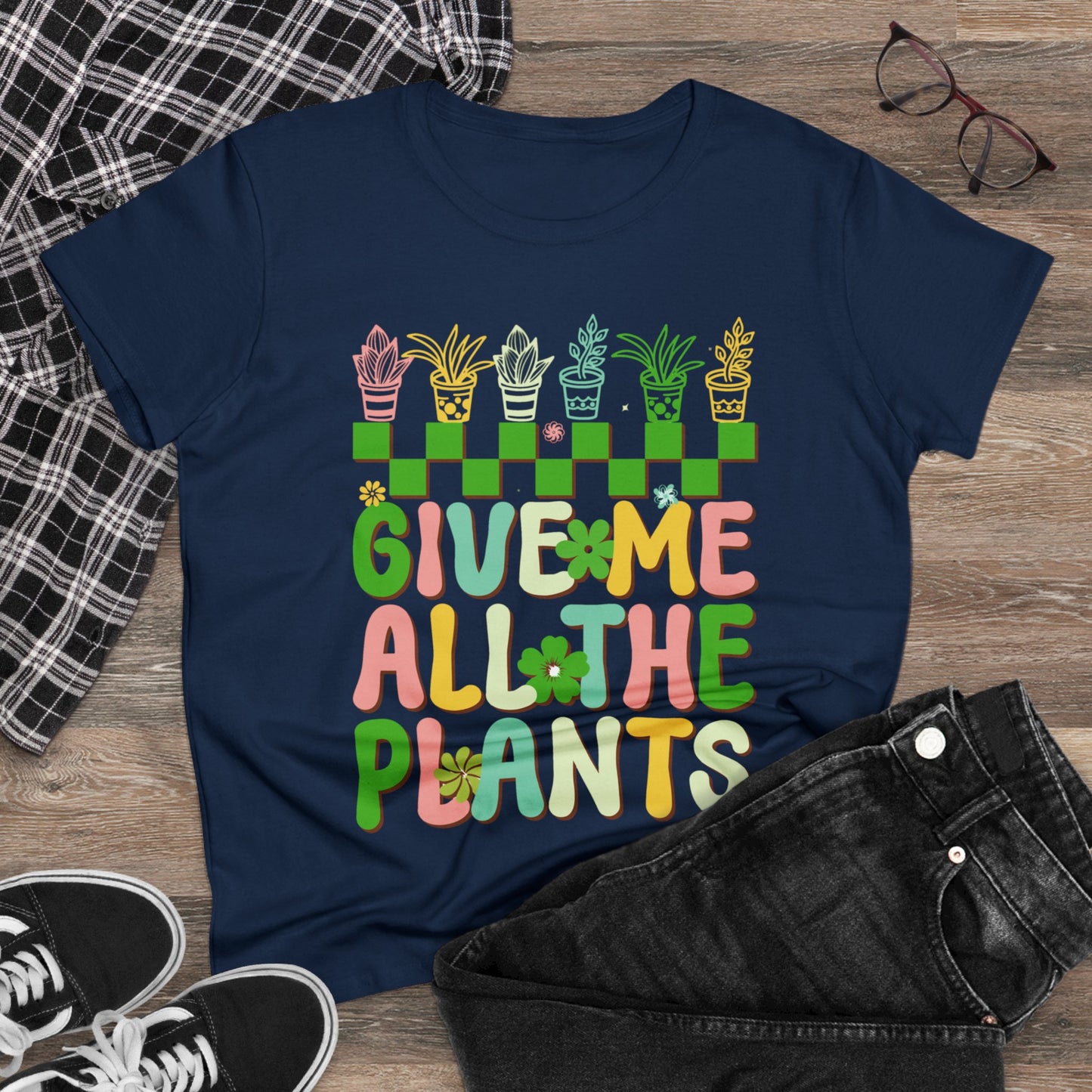 Give Me All the Plants - Gardening - Women's Midweight Cotton Tee