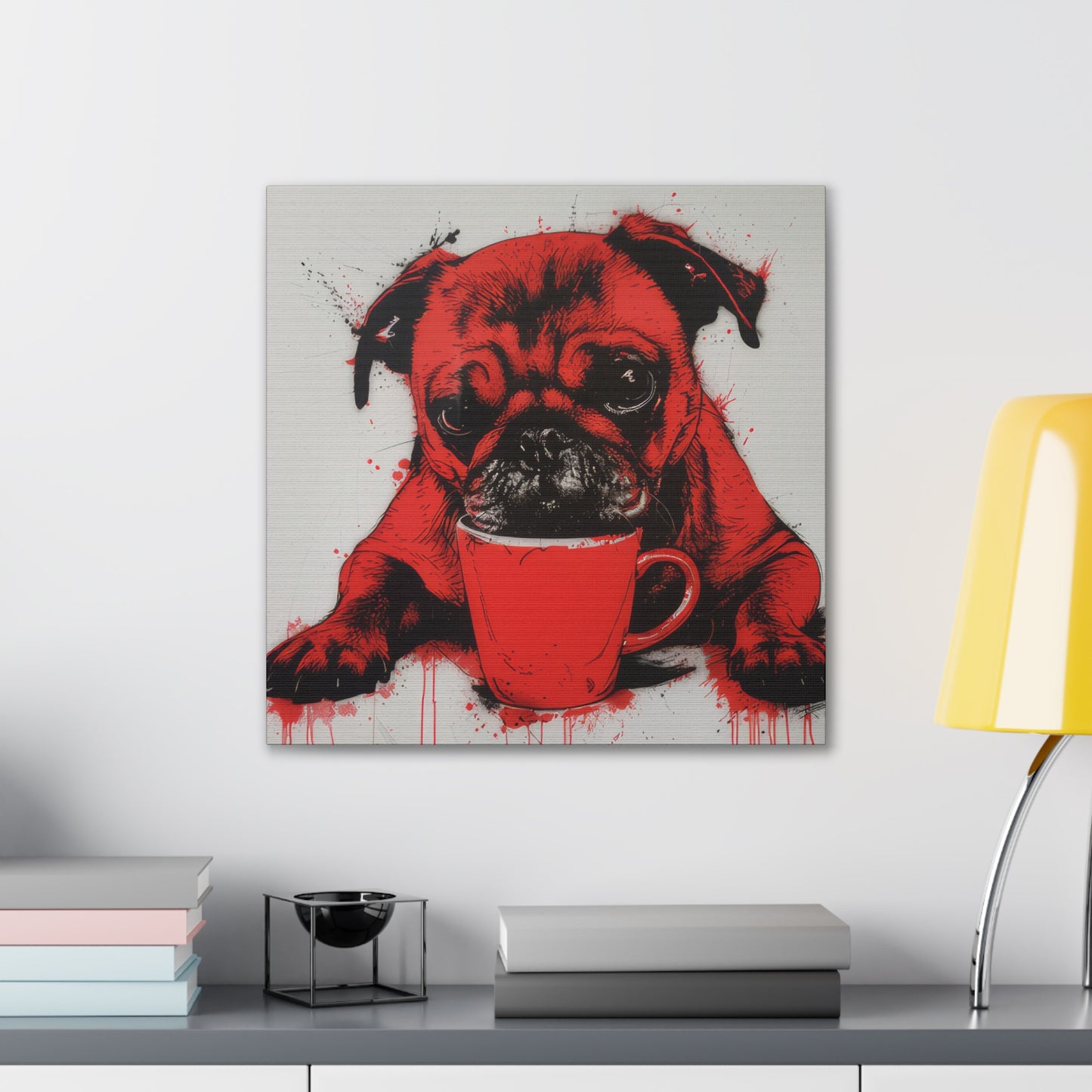 Coffee Dog - Canvas Stretched, 0.75"