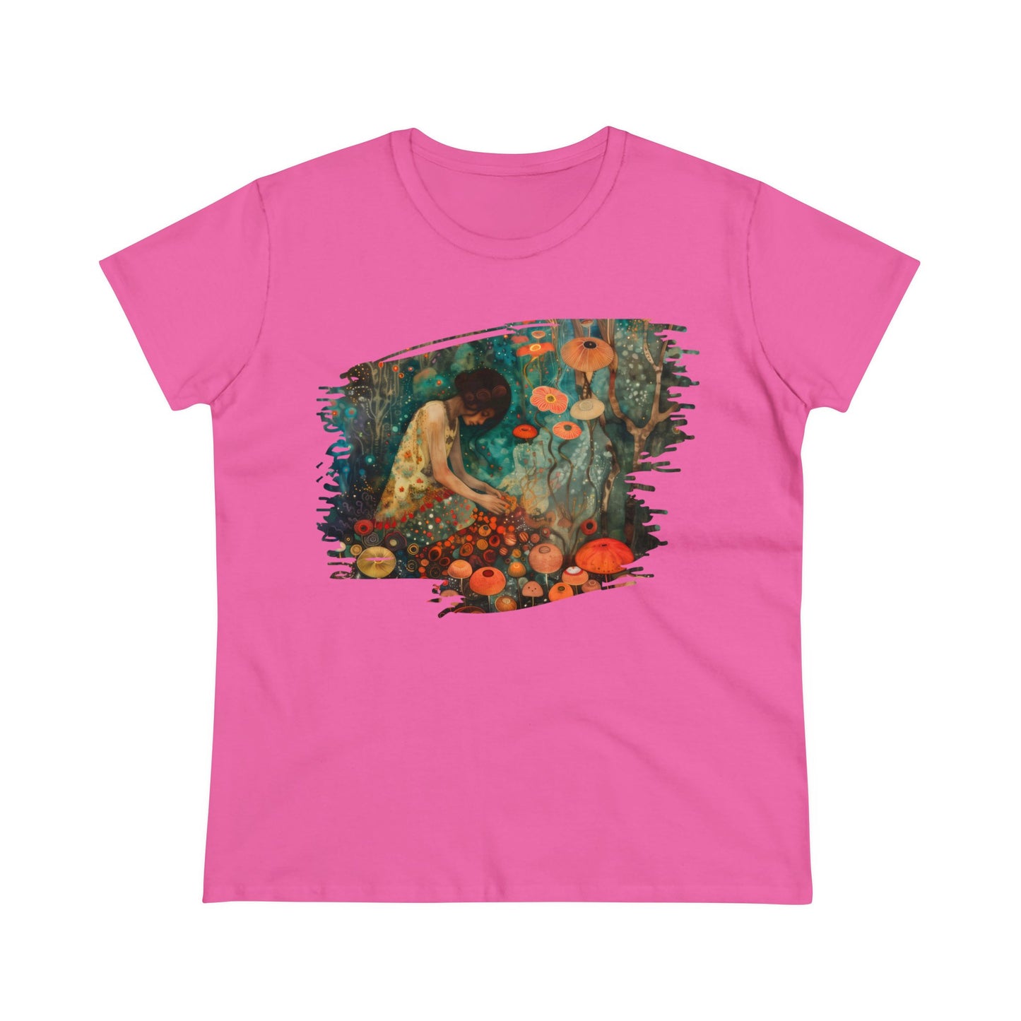 Mushroom Girl - Women's Midweight Cotton Tee