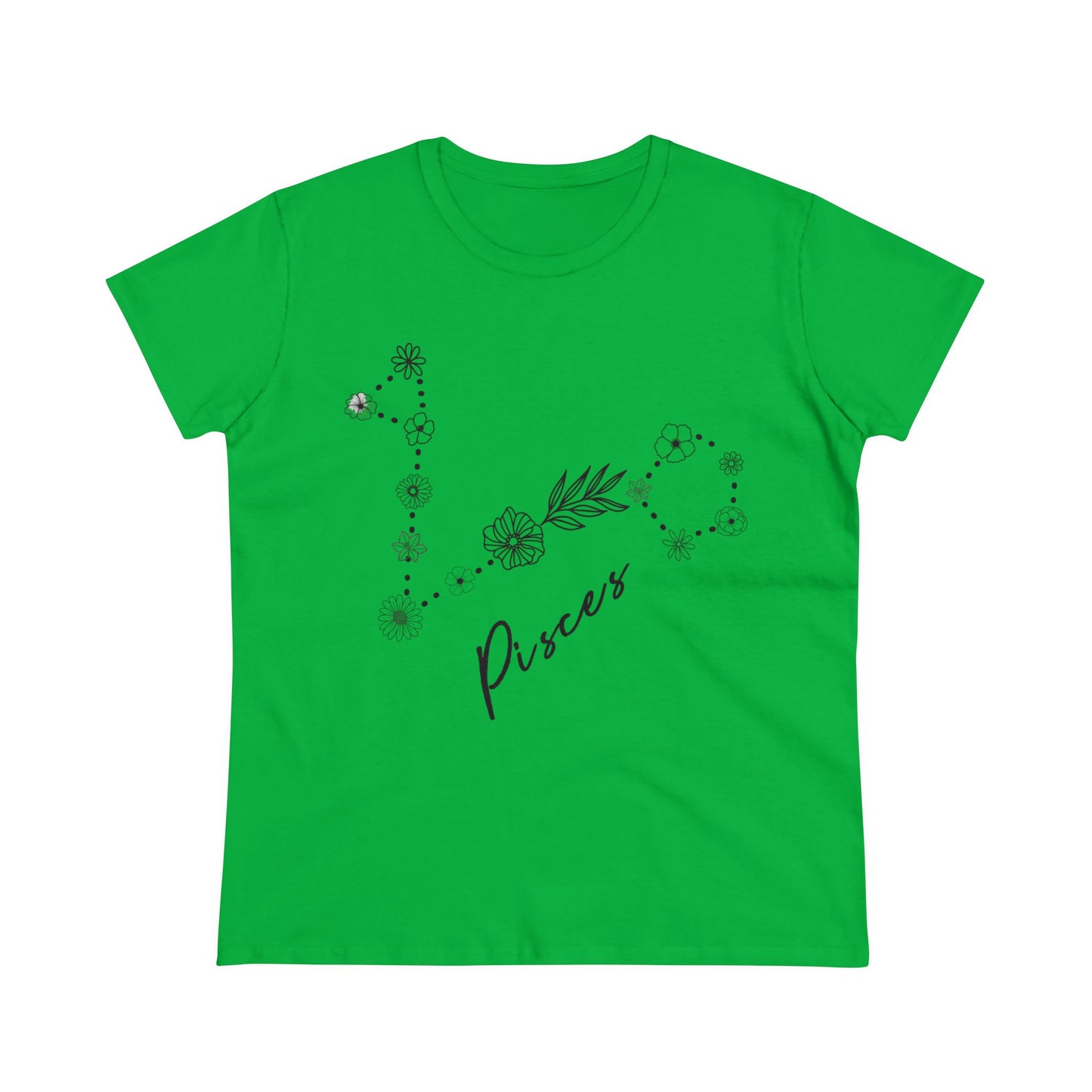 Flower Constellation - Pisces - Astrology - Women's Midweight Cotton Tee