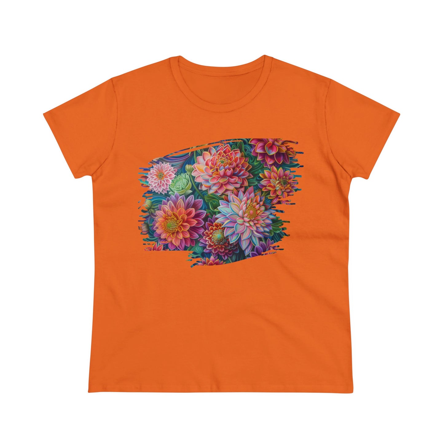 Pastel Flowers - Women's Midweight Cotton Tee