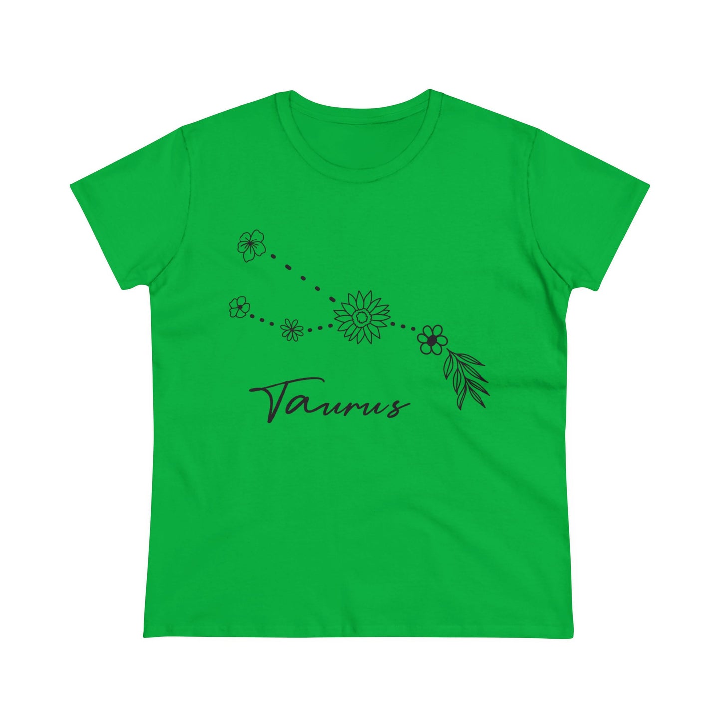 Flower Constellation - Taurus - Astrology - Women's Midweight Cotton Tee