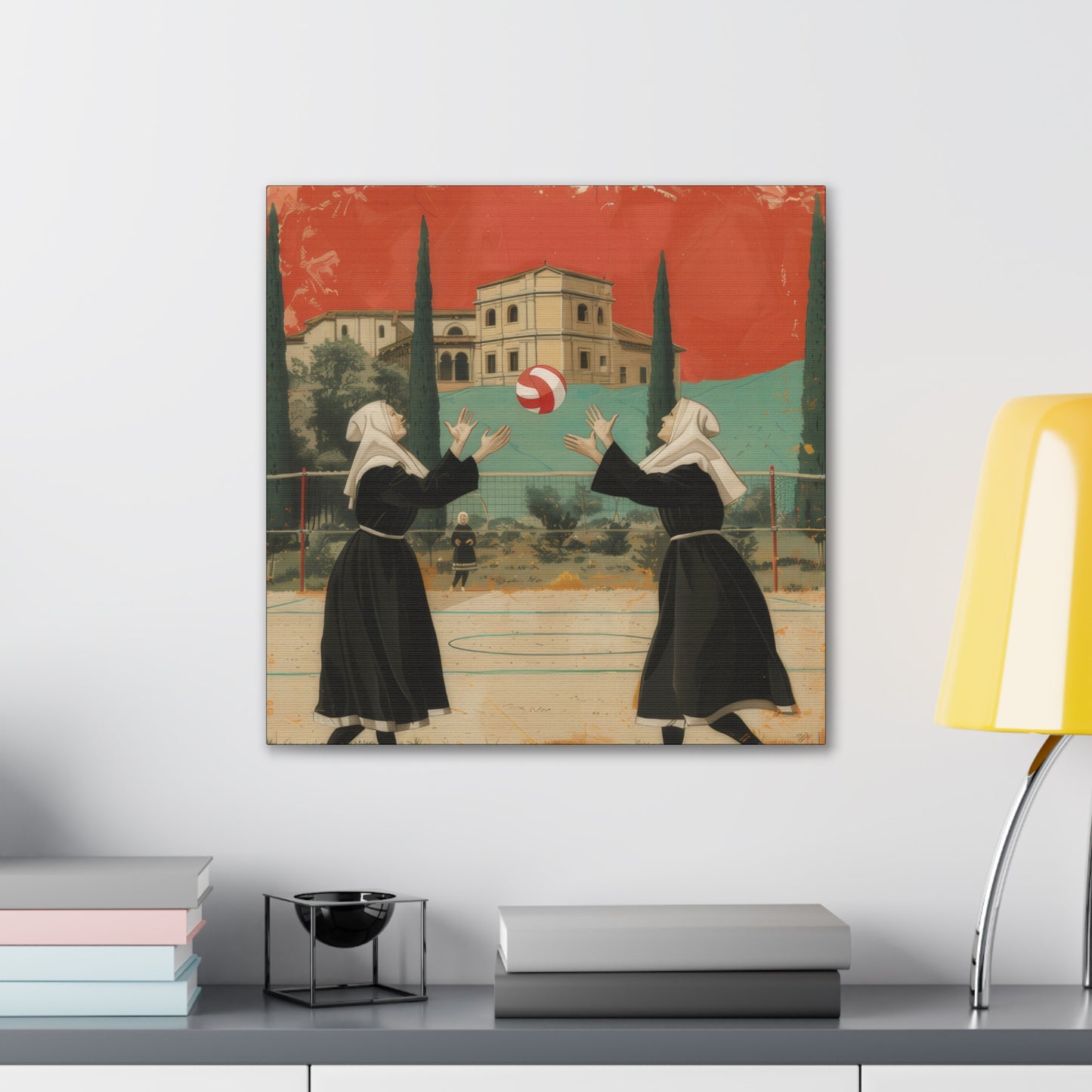 Nuns Volleyball - Canvas Stretched, 0.75"