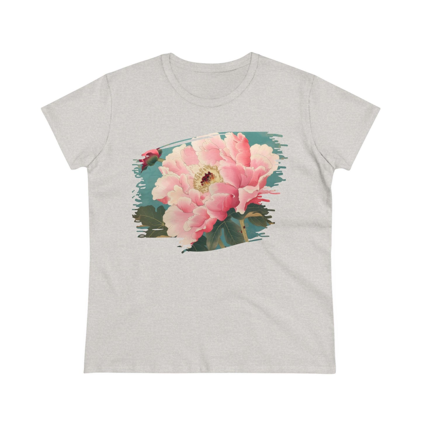 Peony - Flower - Women's Midweight Cotton Tee