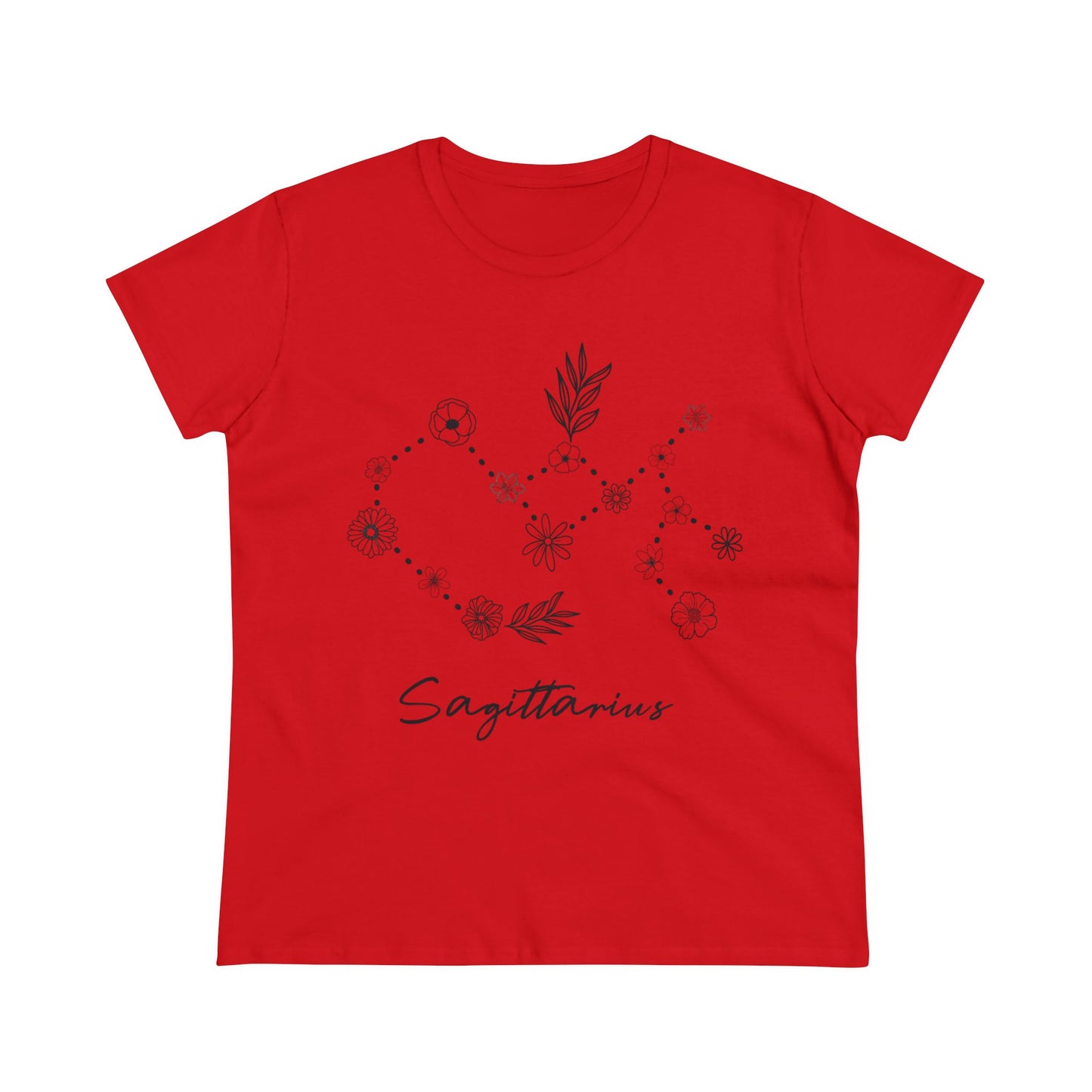 Flower Constellation - Sagittarius - Astrology - Women's Midweight Cotton Tee