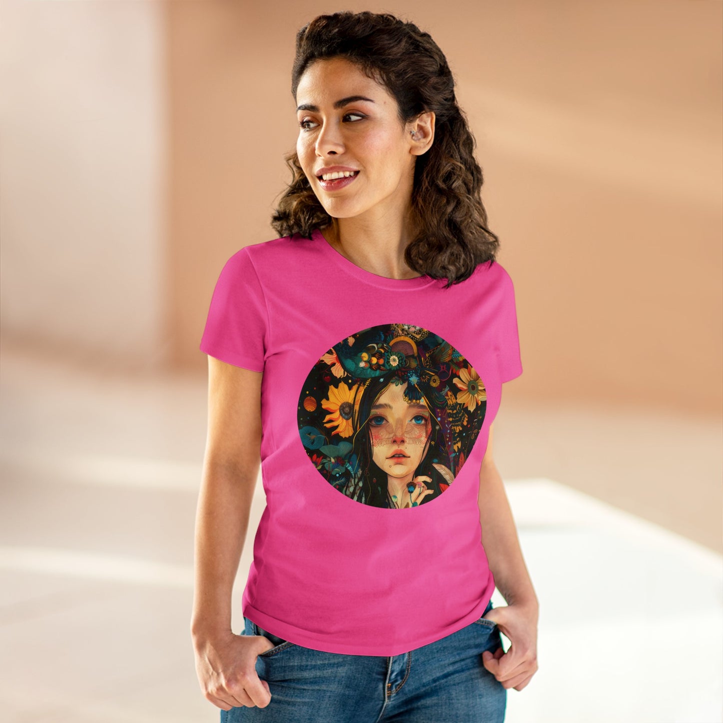 Flower Girl - Women's Midweight Cotton Tee