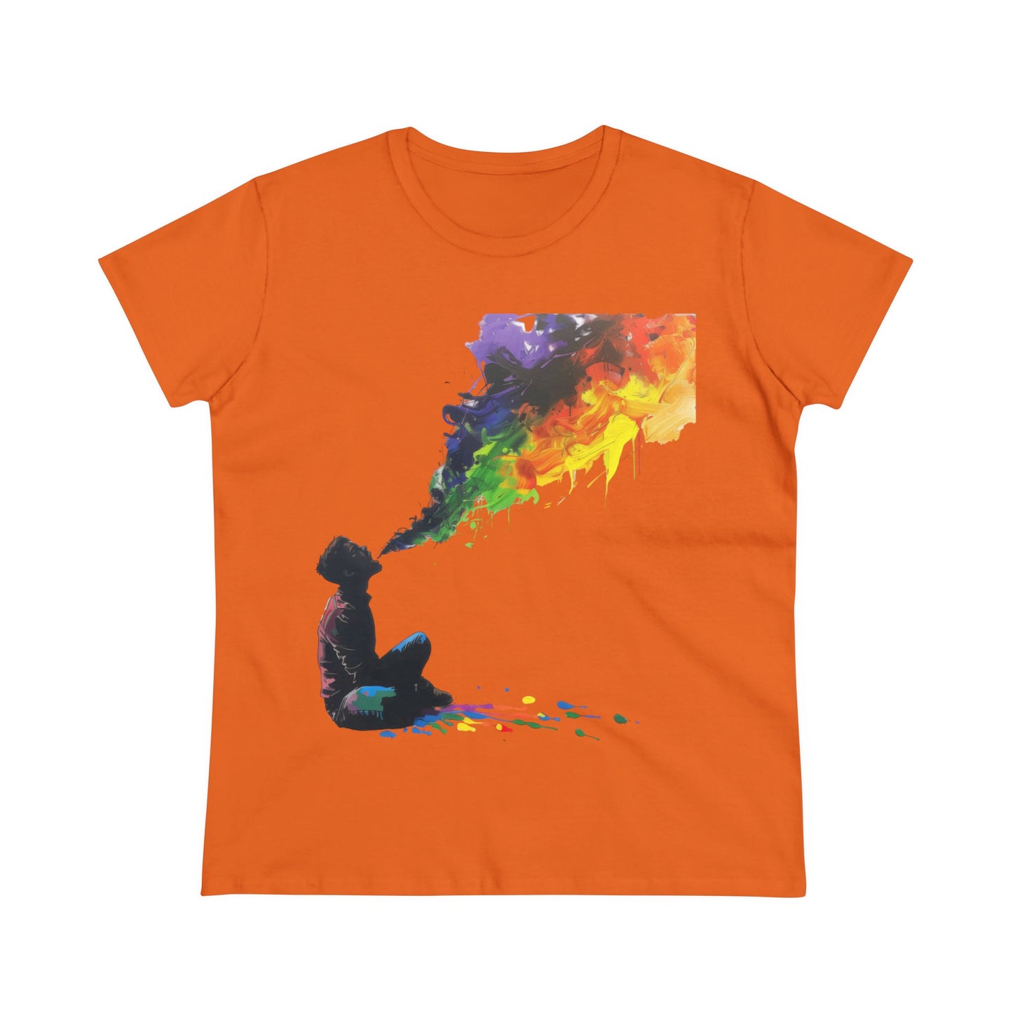 Rainbow Breath - Women's Midweight Cotton Tee