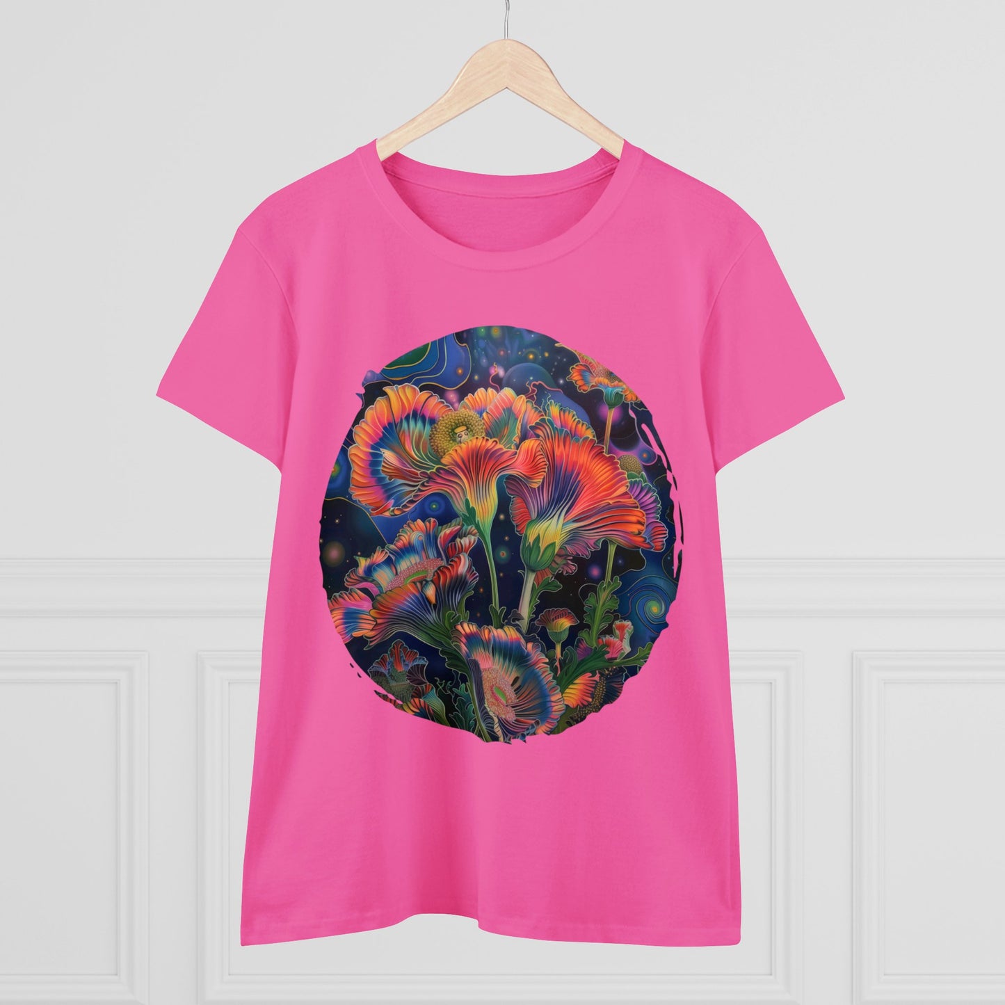 Pastel Flowers - Women's Midweight Cotton Tee