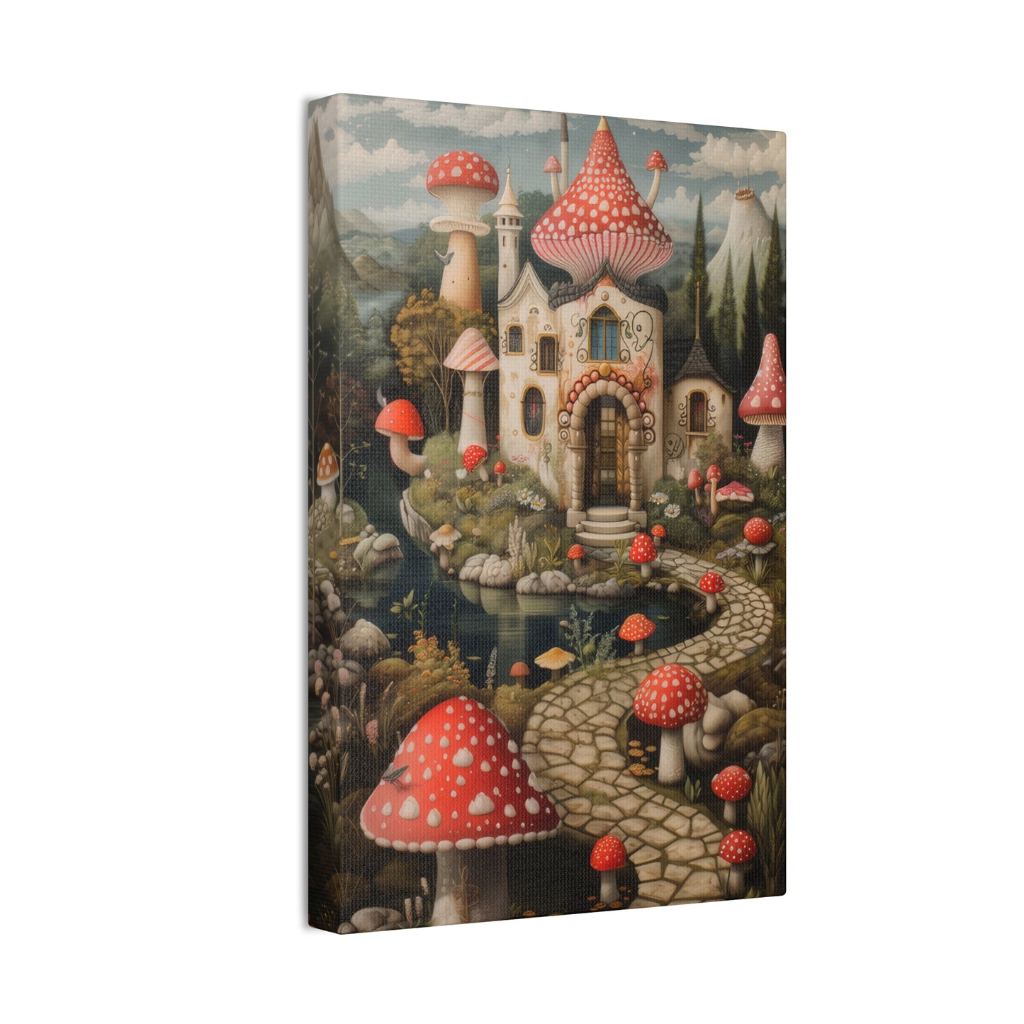 Mushroom Castle - Canvas Stretched, 0.75"