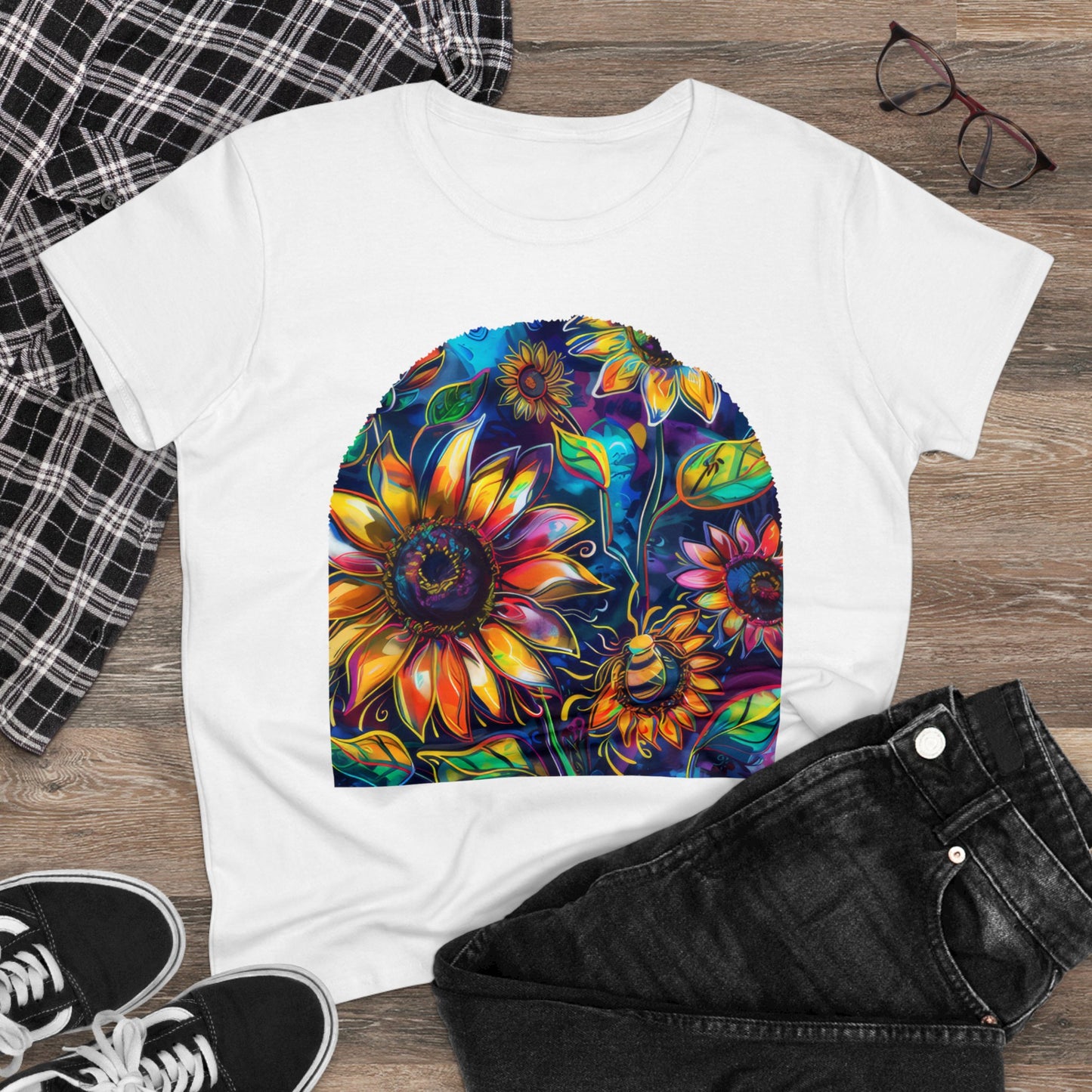 Sunflowers - Women's Midweight Cotton Tee