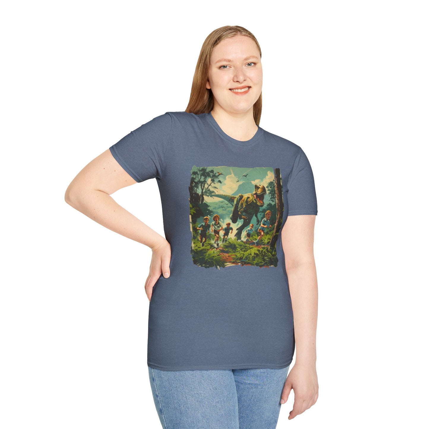 Dinosaur Chase - Unisex Softstyle T-Shirt