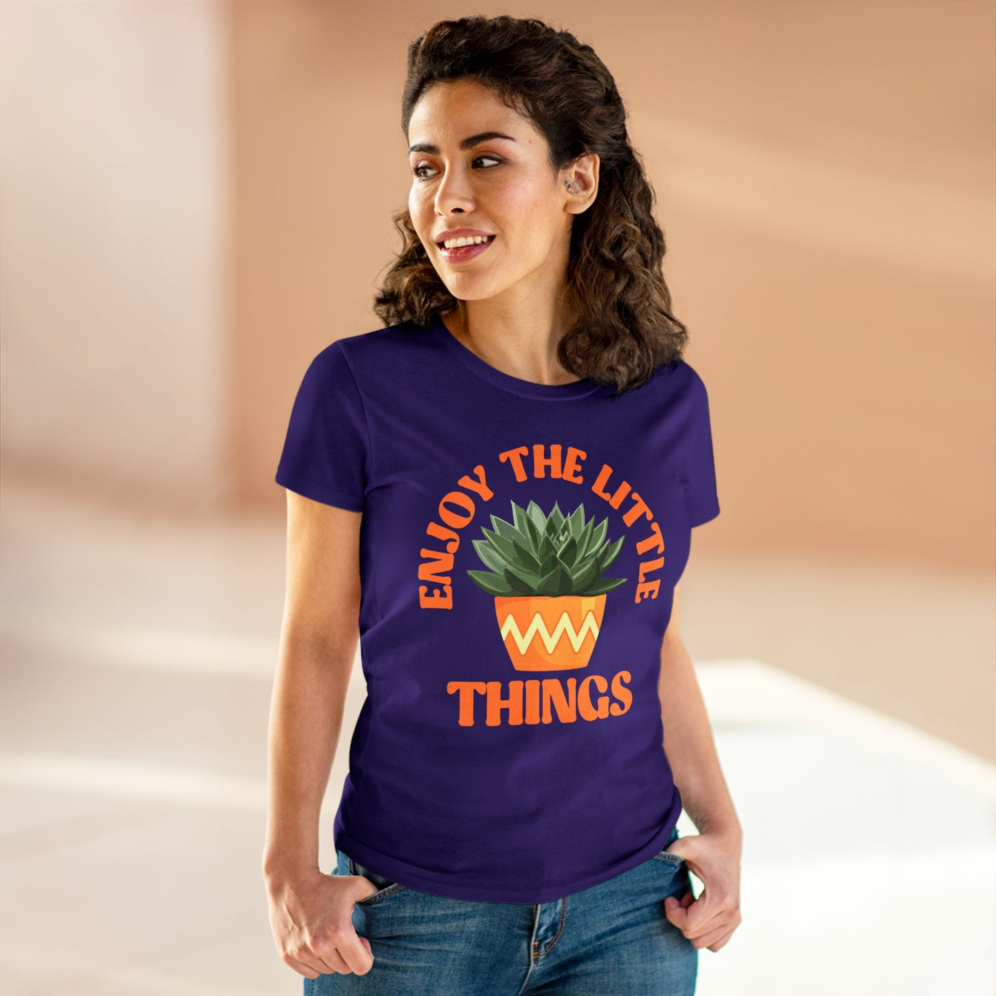 Enjoy the Little Things - Gardening - Women's Midweight Cotton Tee