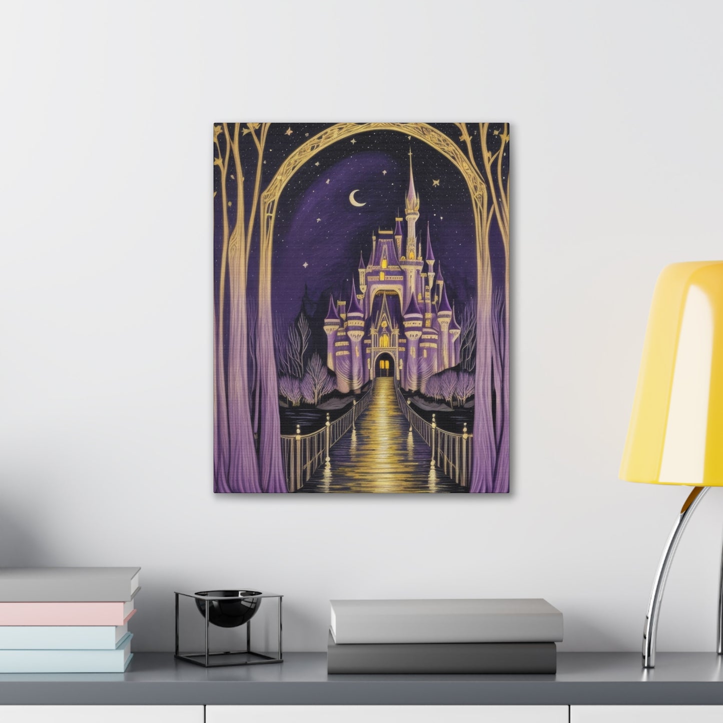 Purple Castle - Canvas Stretched, 0.75"