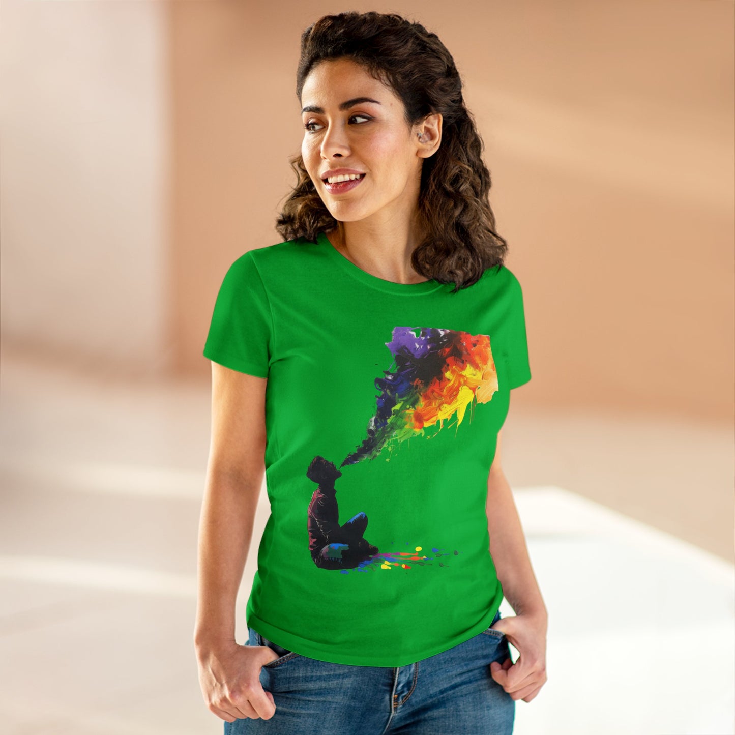 Rainbow Breath - Women's Midweight Cotton Tee