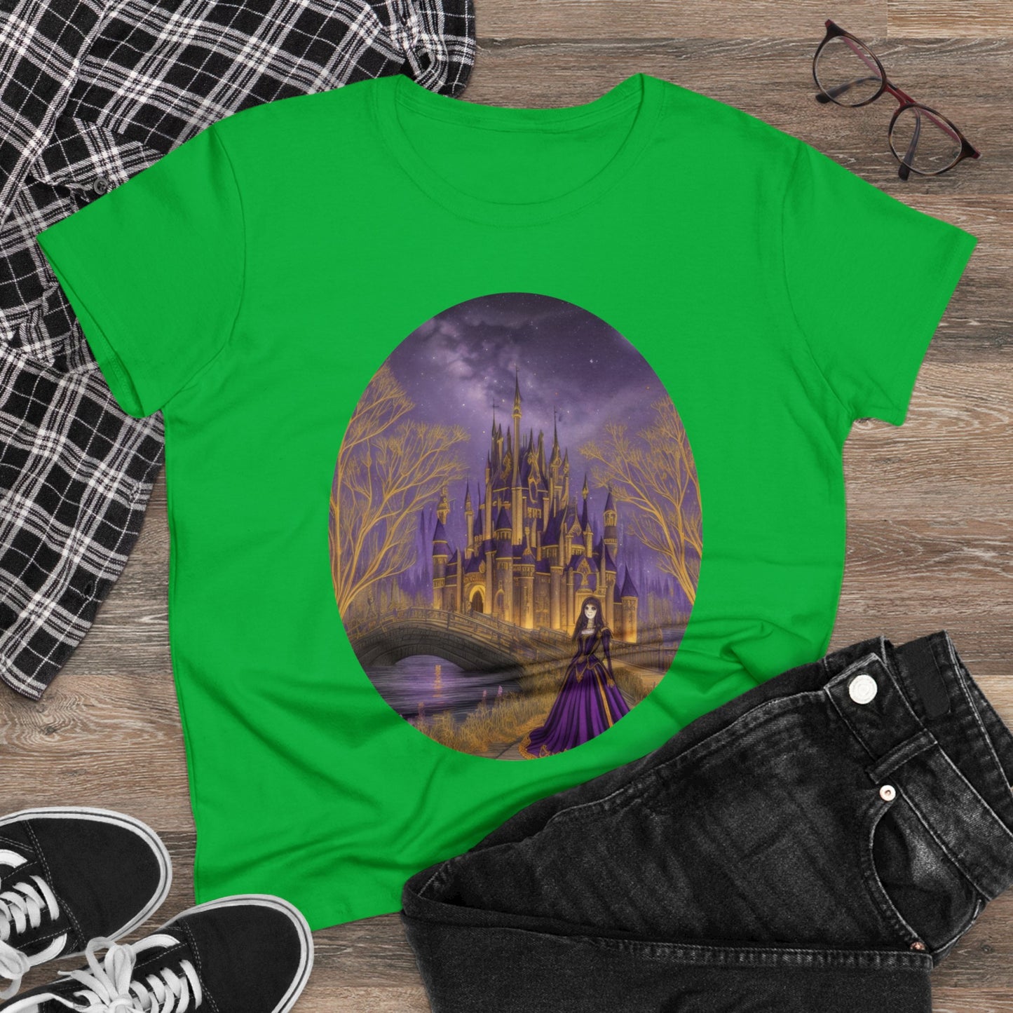 The Purple Castle - Fantasy - Women's Midweight Cotton Tee