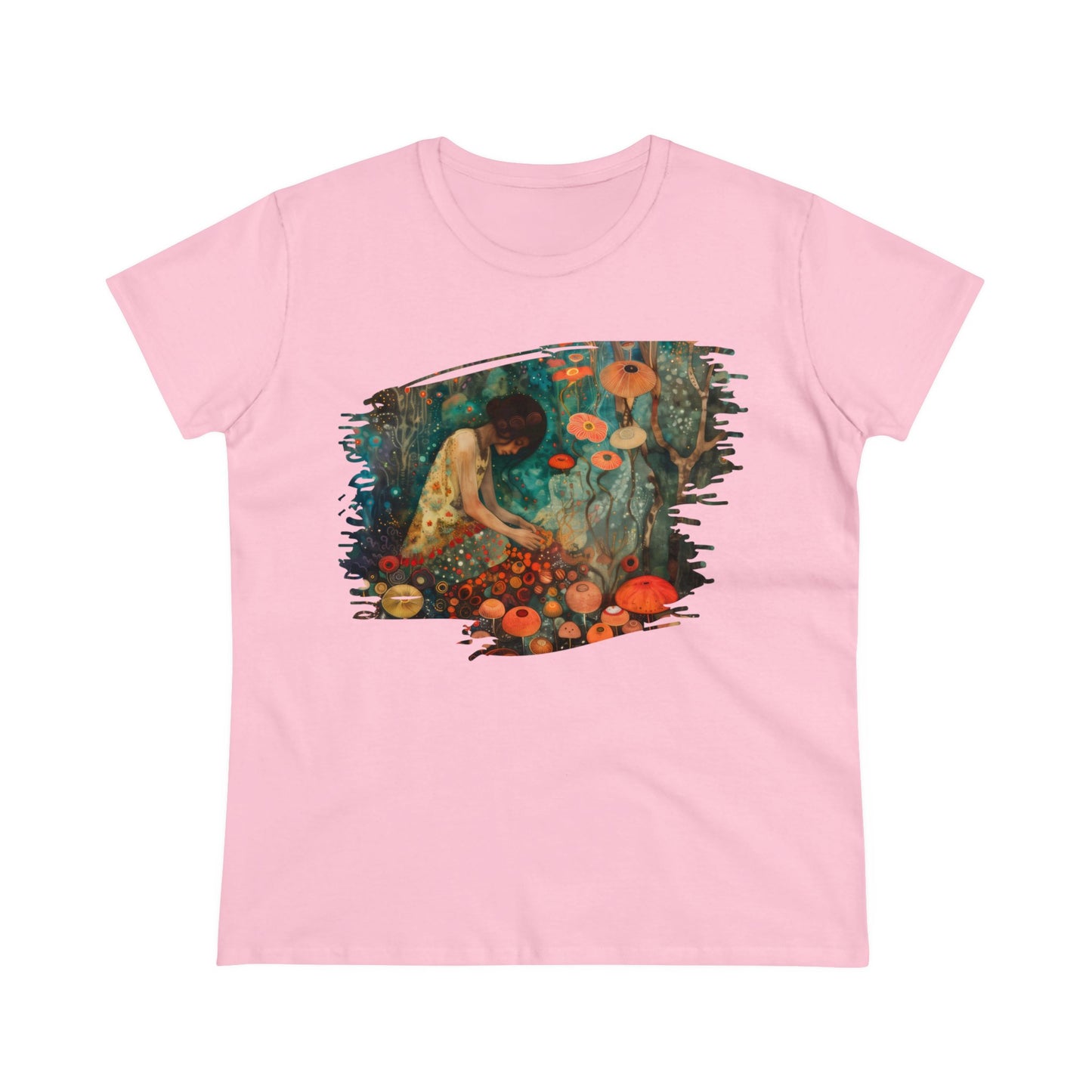 Mushroom Girl - Women's Midweight Cotton Tee