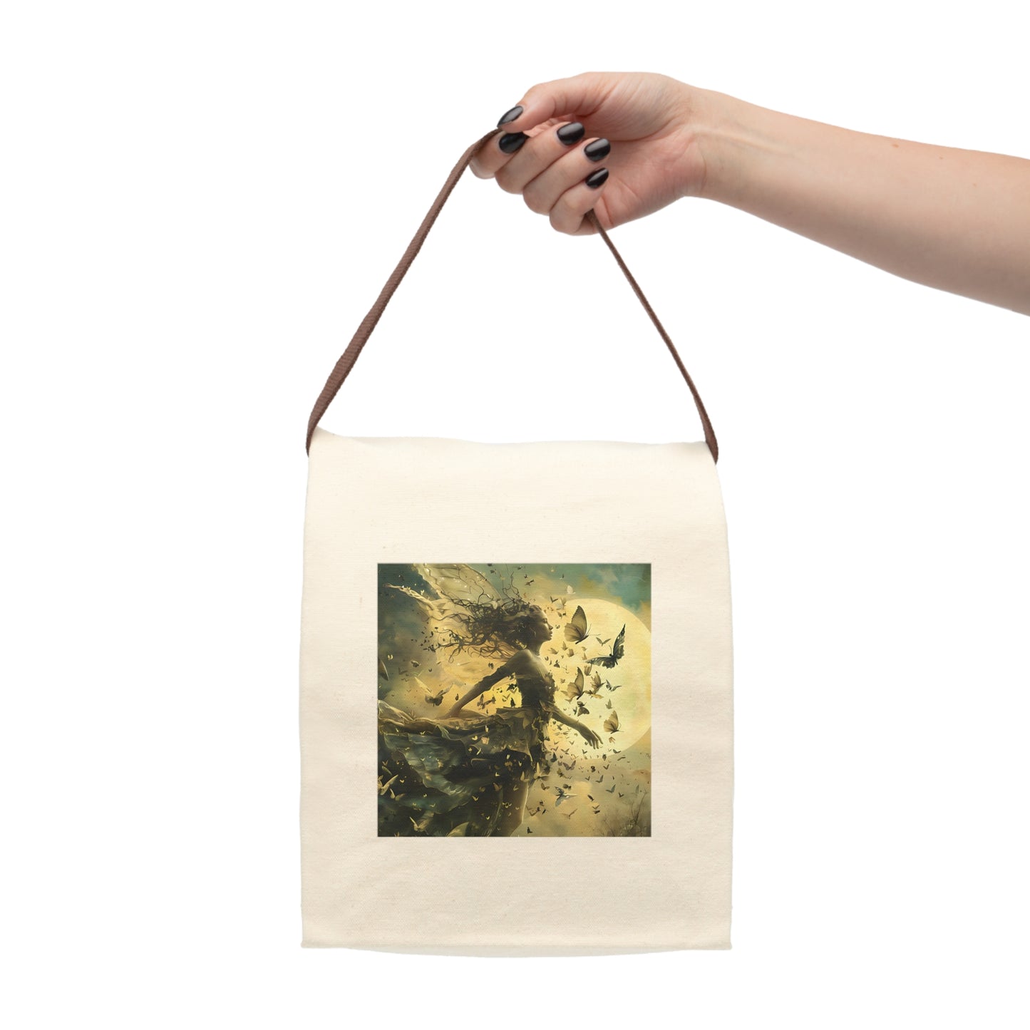 Fairy & Butterflies - Canvas Lunch Bag With Strap