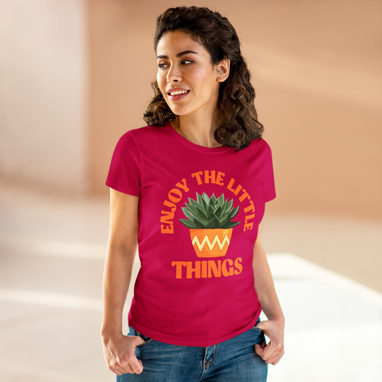 Enjoy the Little Things - Gardening - Women's Midweight Cotton Tee