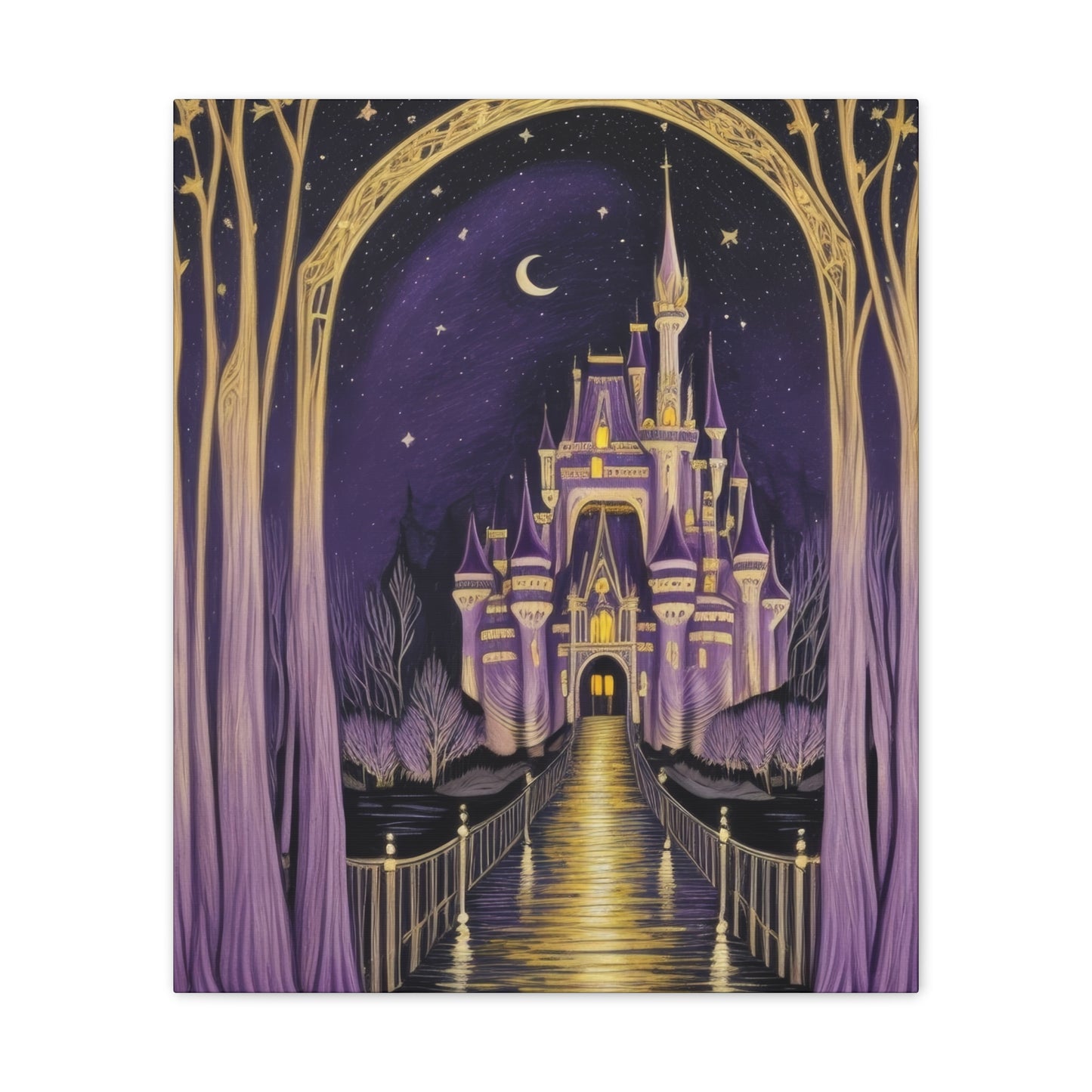 Purple Castle - Canvas Stretched, 0.75"