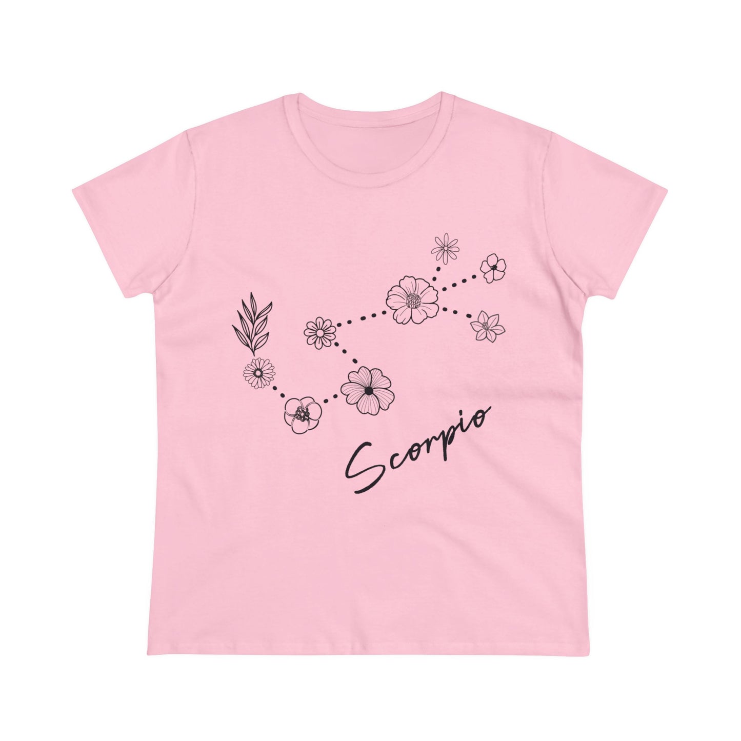 Flower Constellation - Scorpio - Astrology - Women's Midweight Cotton Tee