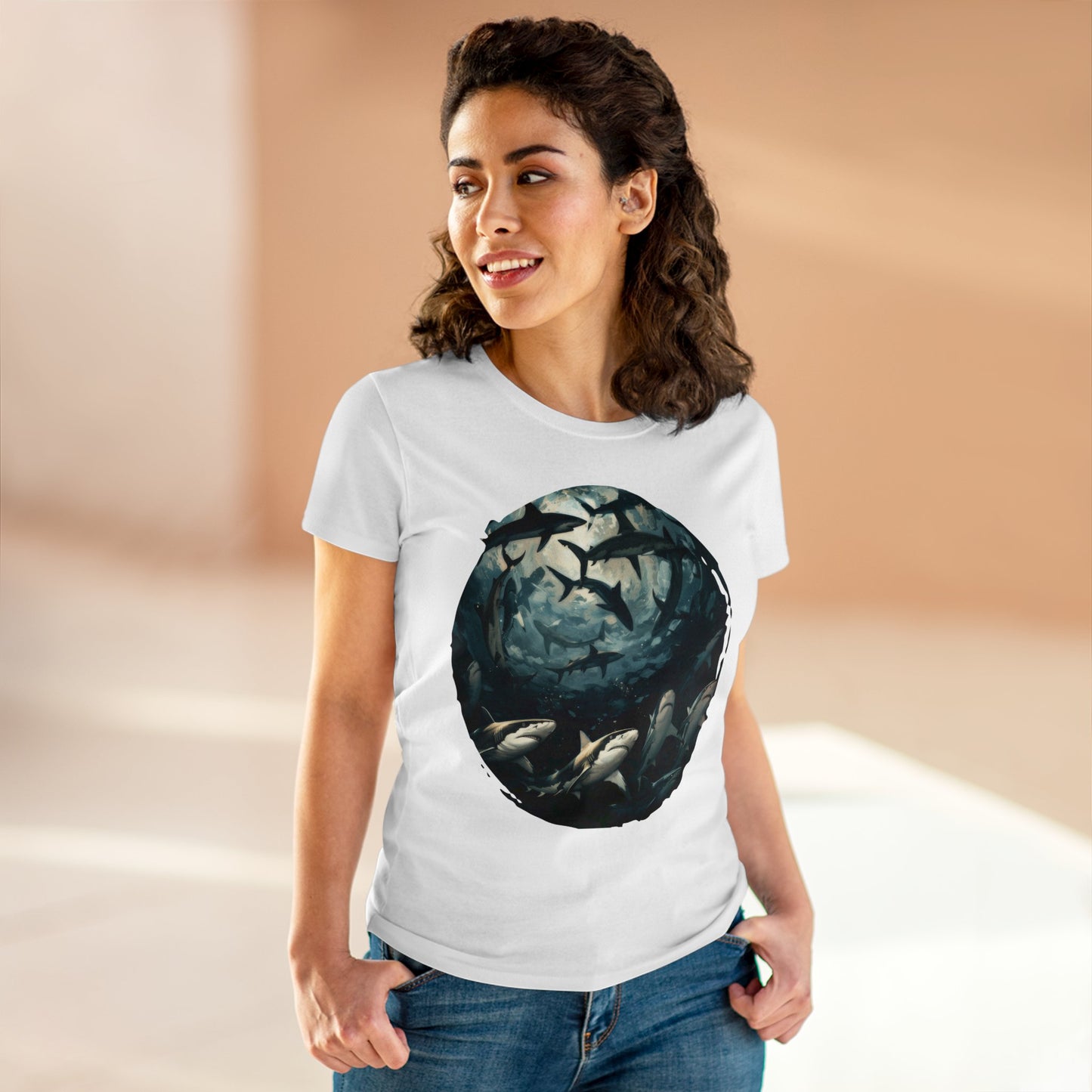 Sharks - Women's Midweight Cotton Tee