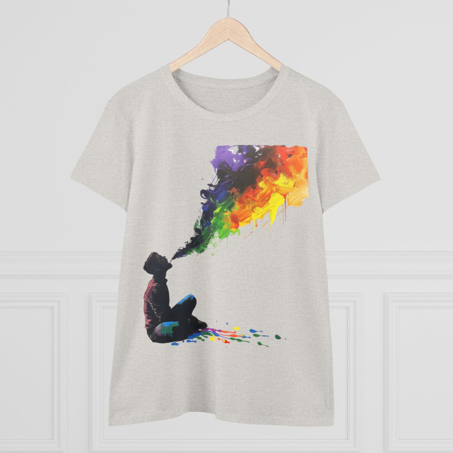 Rainbow Breath - Women's Midweight Cotton Tee