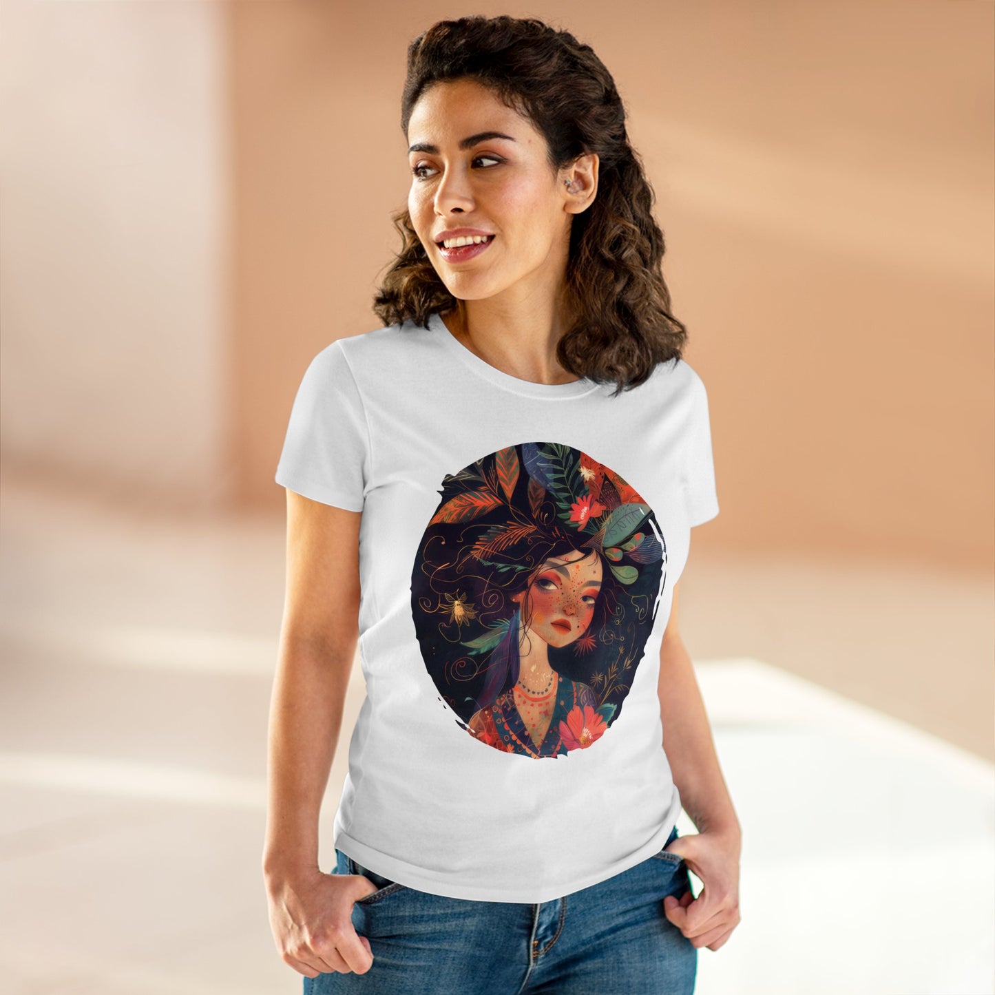 Flower Girl - Women's Midweight Cotton Tee