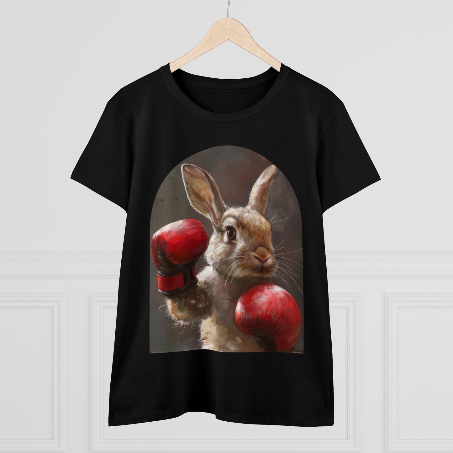 Boxing Rabbit - Women's Midweight Cotton Tee