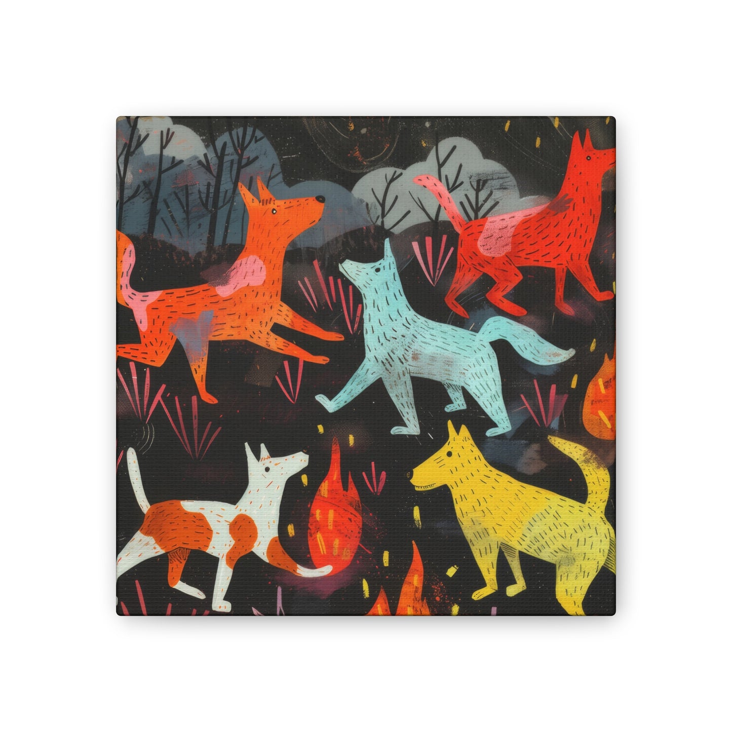 Dog Night - Canvas Stretched, 0.75"