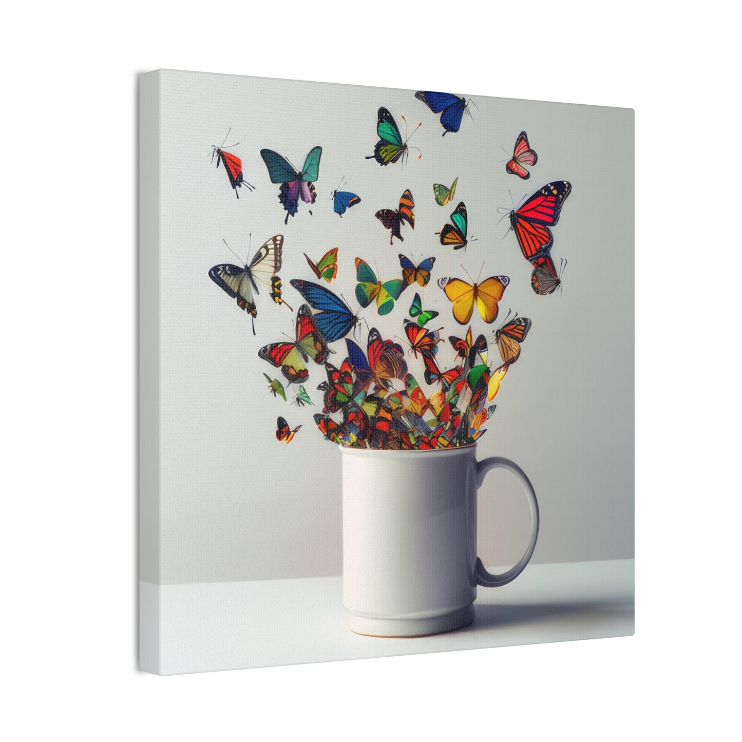 Butterfly Coffee - Canvas Stretched, 0.75"