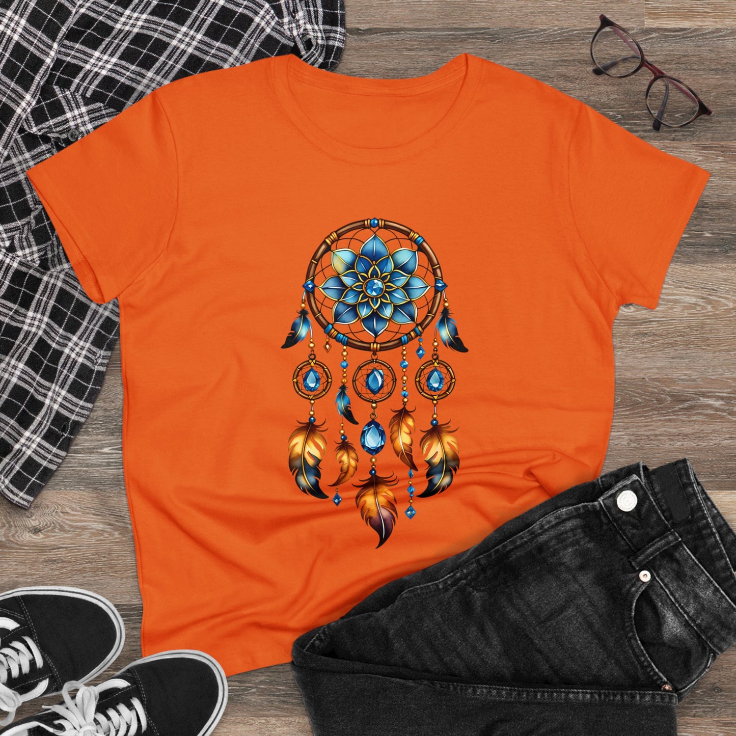 Topaz Dream Catcher - Scorpio - Astrology - Women's Midweight Cotton Tee
