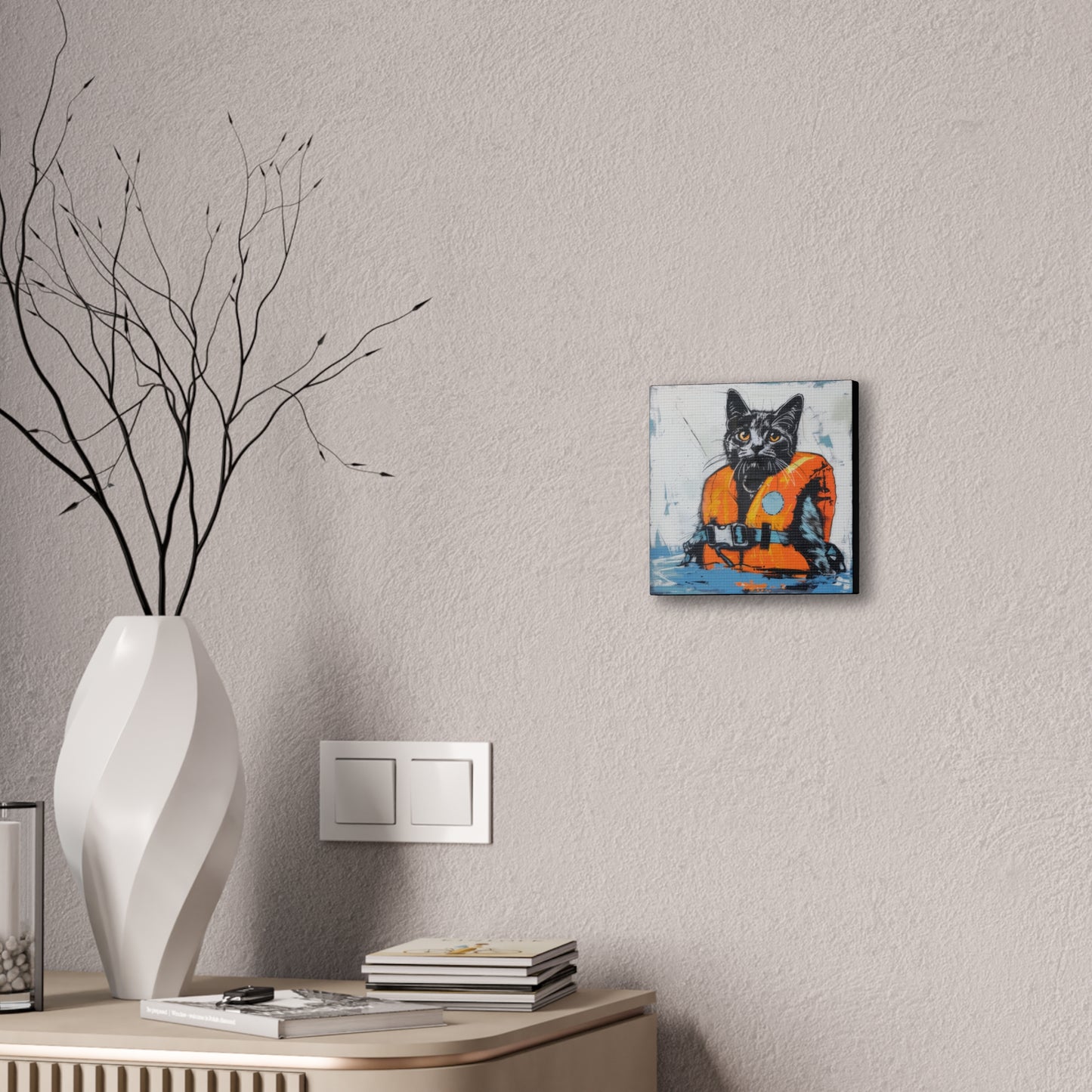 Rescue Cat - Canvas Stretched, 0.75"