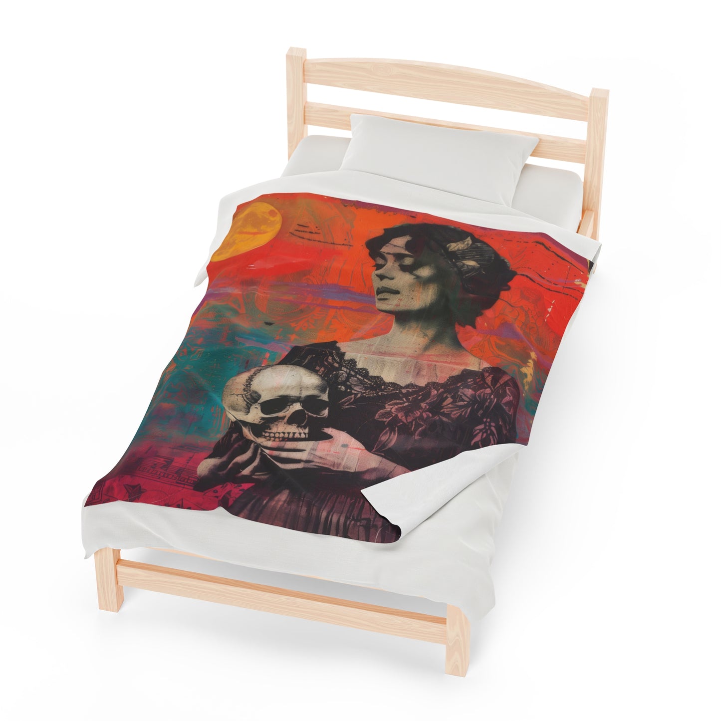 Her Skull - Velveteen Plush Blanket