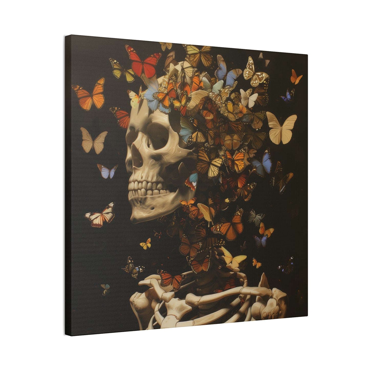 Skulls and Butterflies - Canvas Stretched, 0.75"