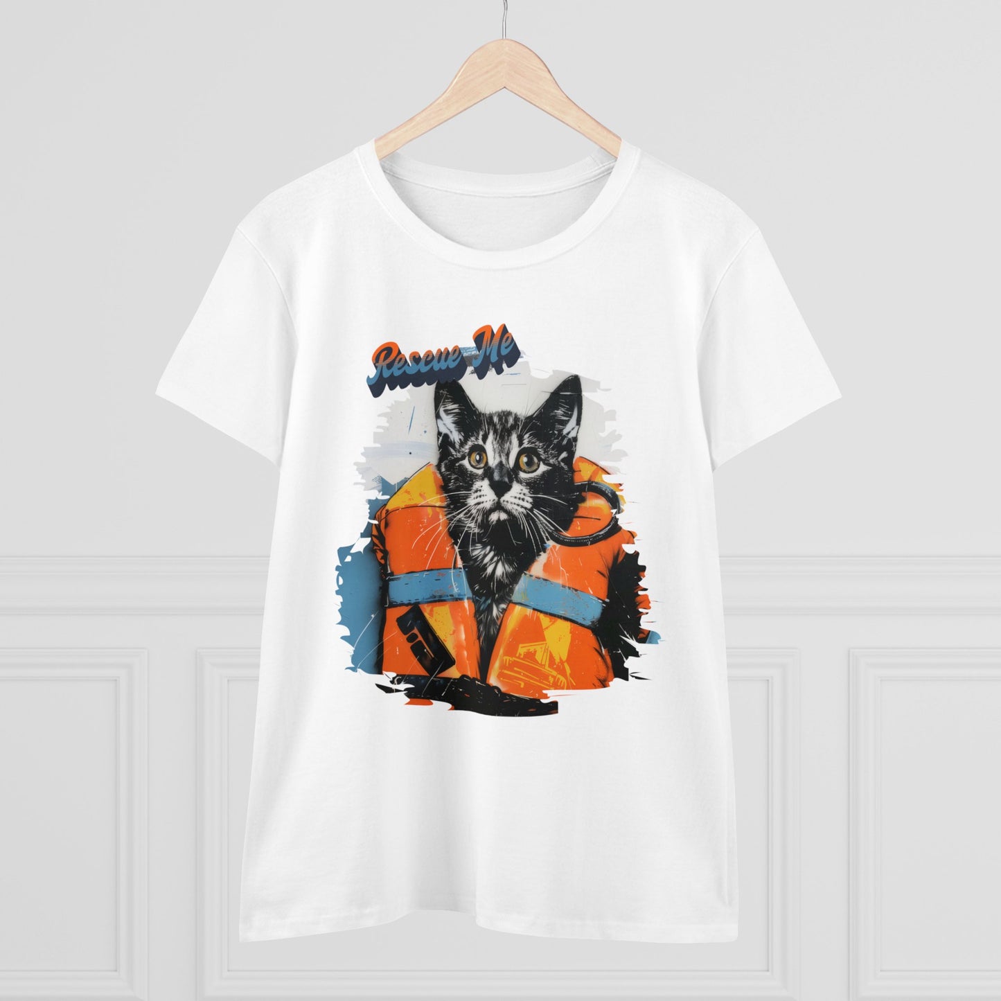 Rescue Cat - Women's Midweight Cotton Tee