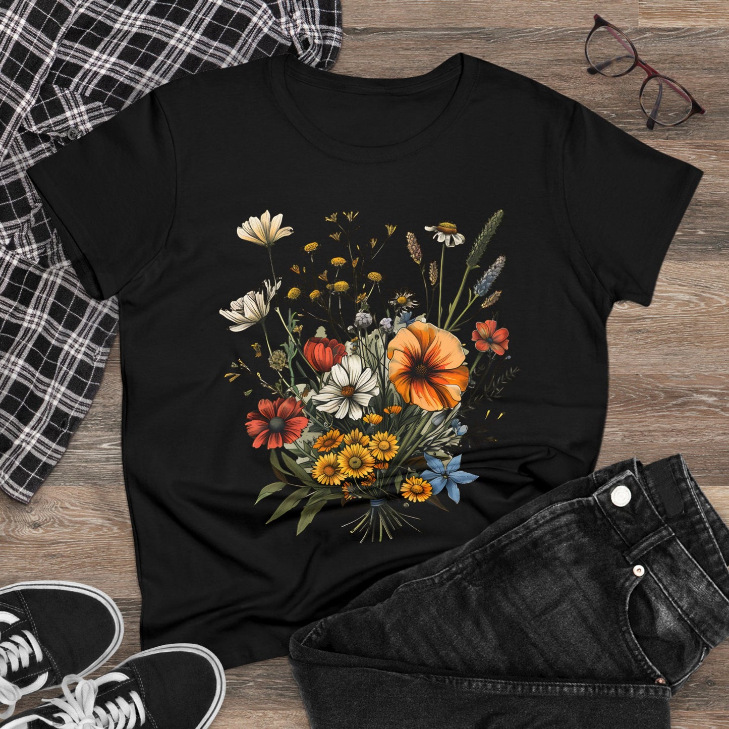 Wildflowers - Women's Midweight Cotton Tee